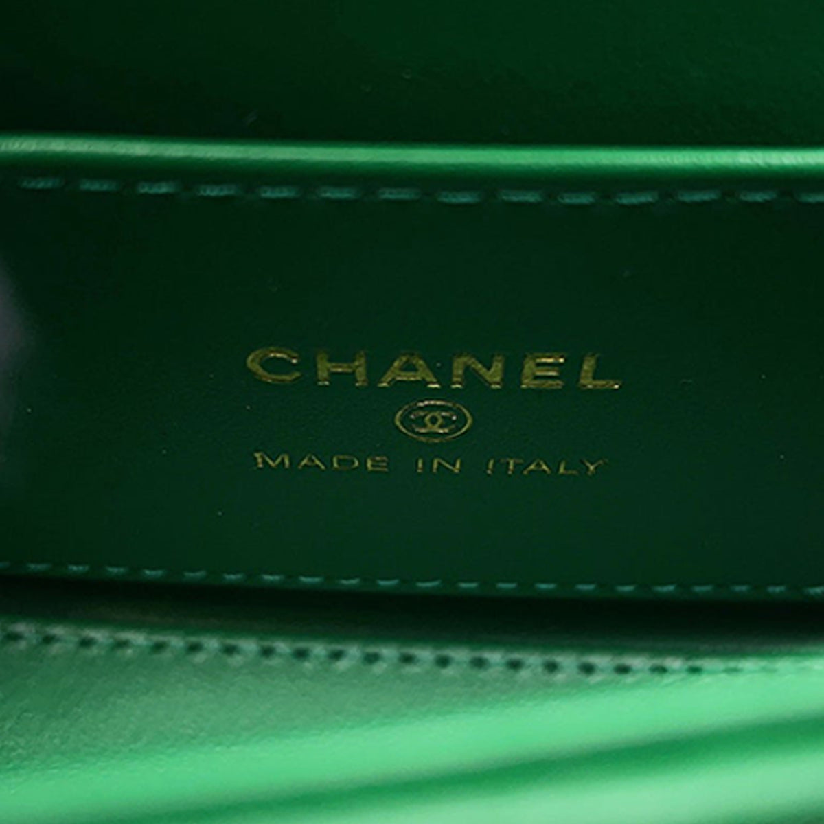 Chanel Nano Aged Calfskin Kelly Shopper Bag Green