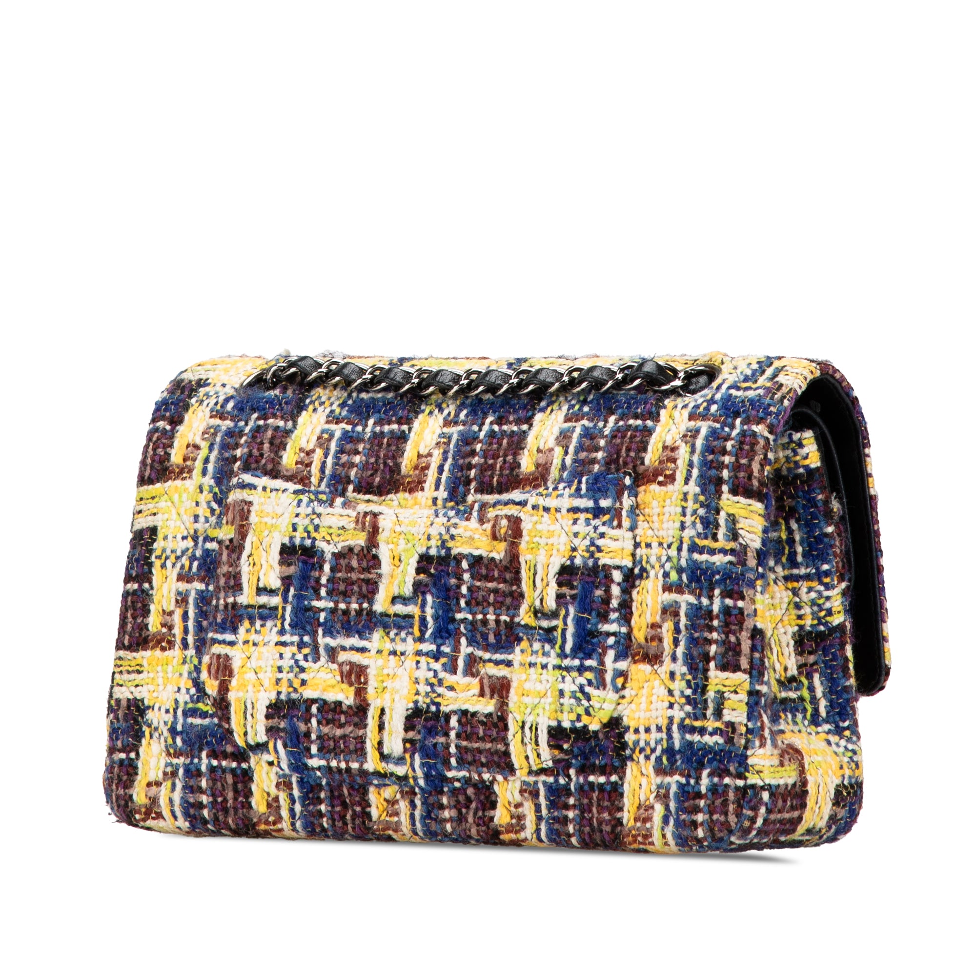 Chanel Medium Classic Tweed Double Flap Multi