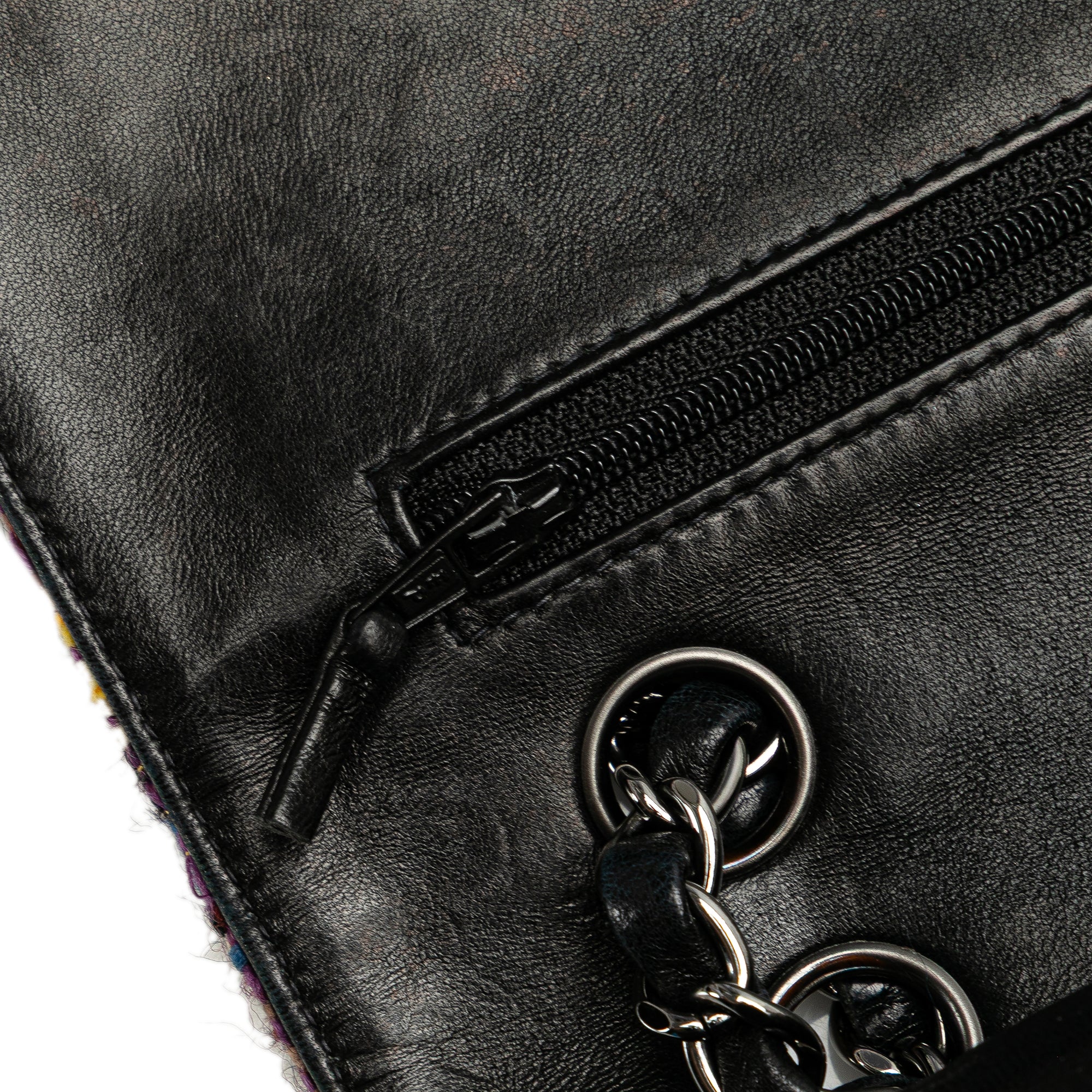 Chanel Medium Classic Tweed Double Flap Multi