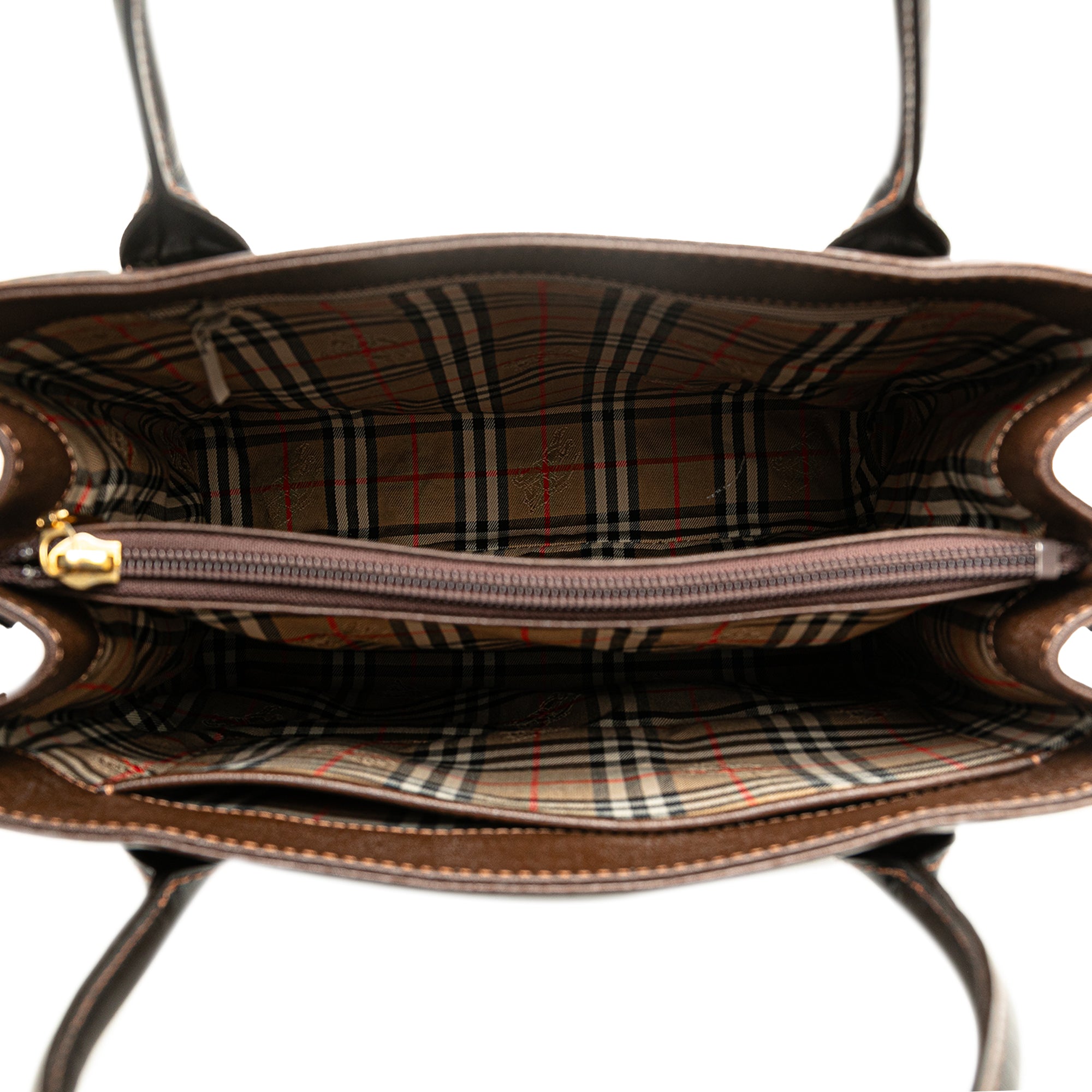 Burberry Leather Handbag In Brown