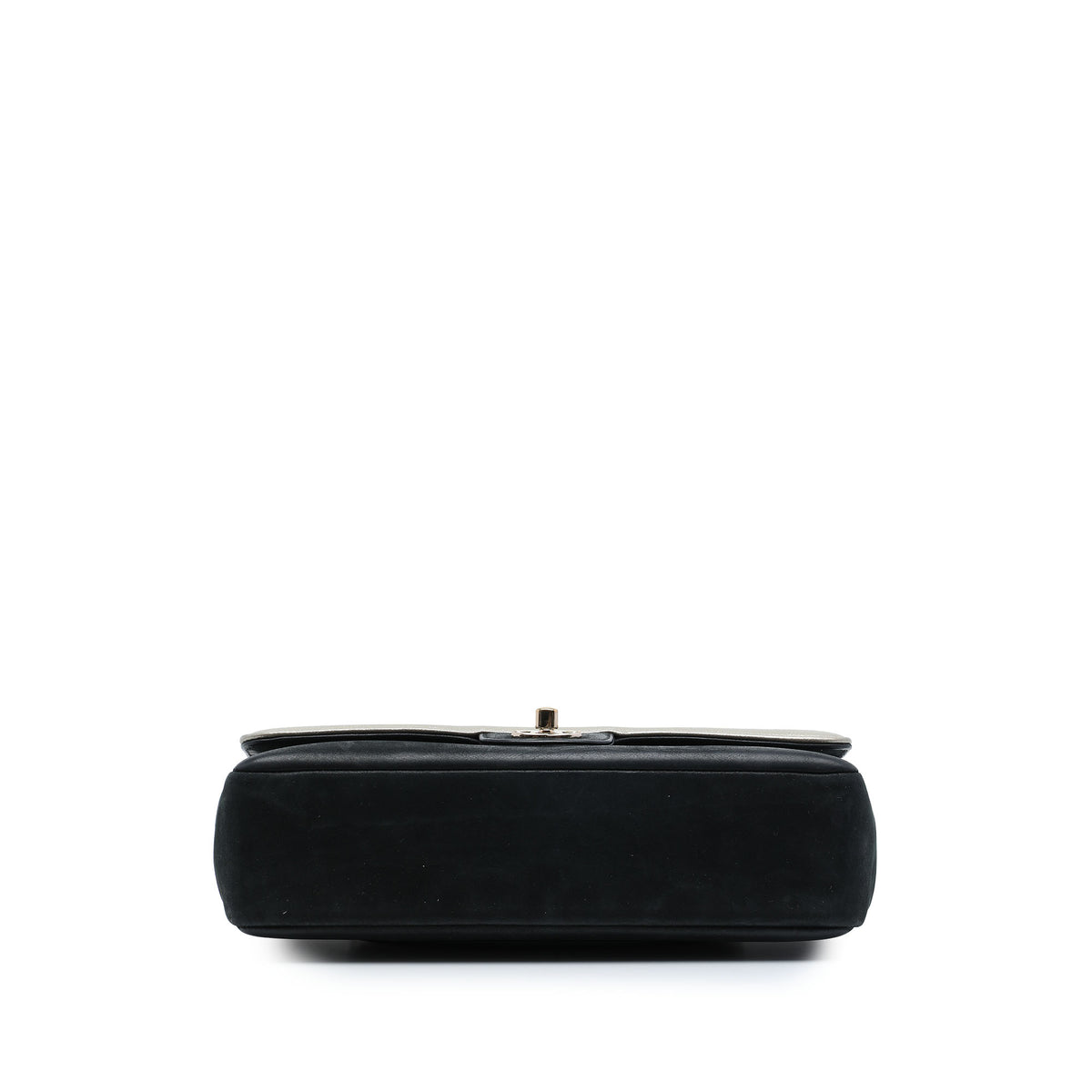 Chanel Medium Classic Bicolor Caviar and Iridescent Calfskin Double Flap in Black