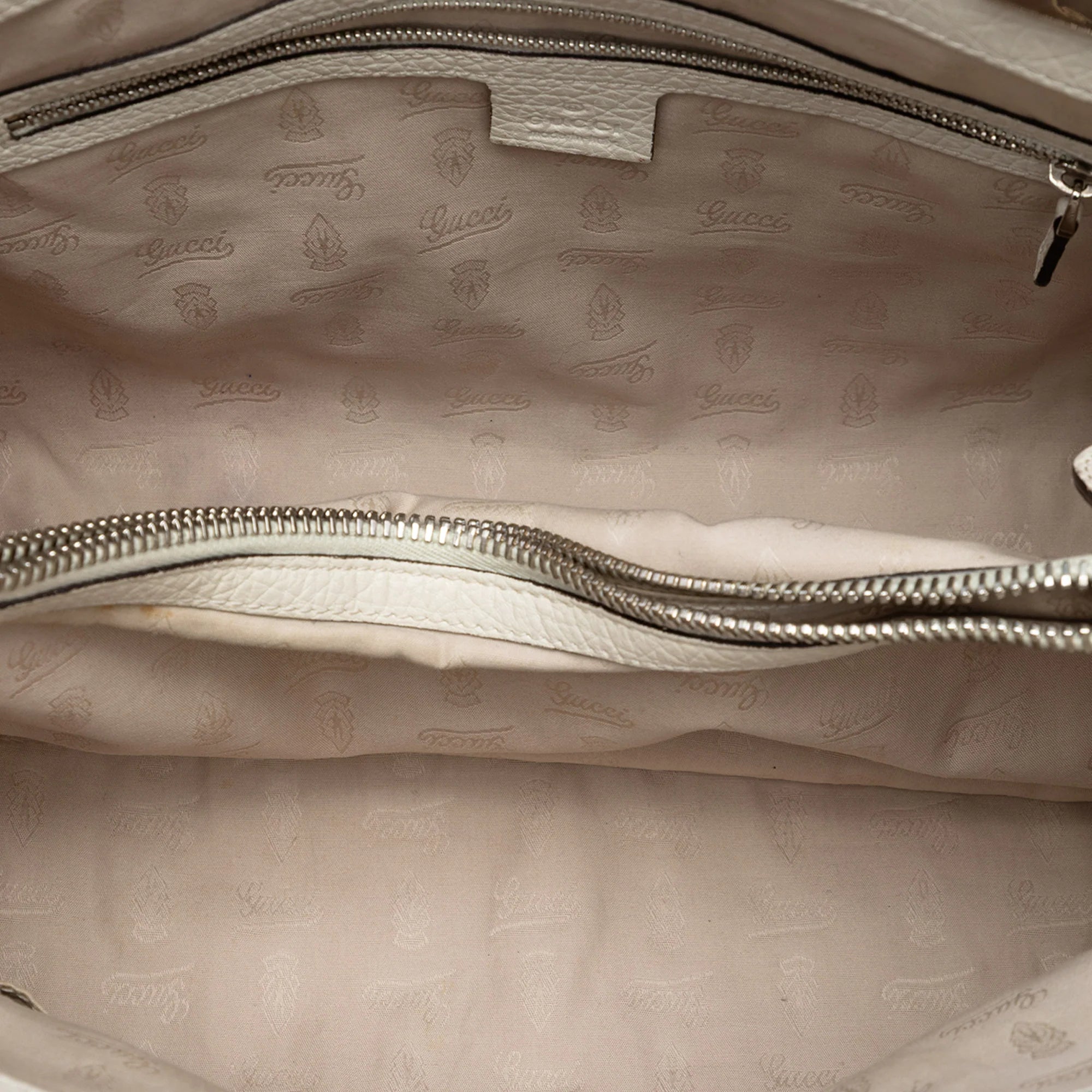GUCCI GG CANVAS BAMBOO LIBECCIO TOTE BAG IN BEIGE