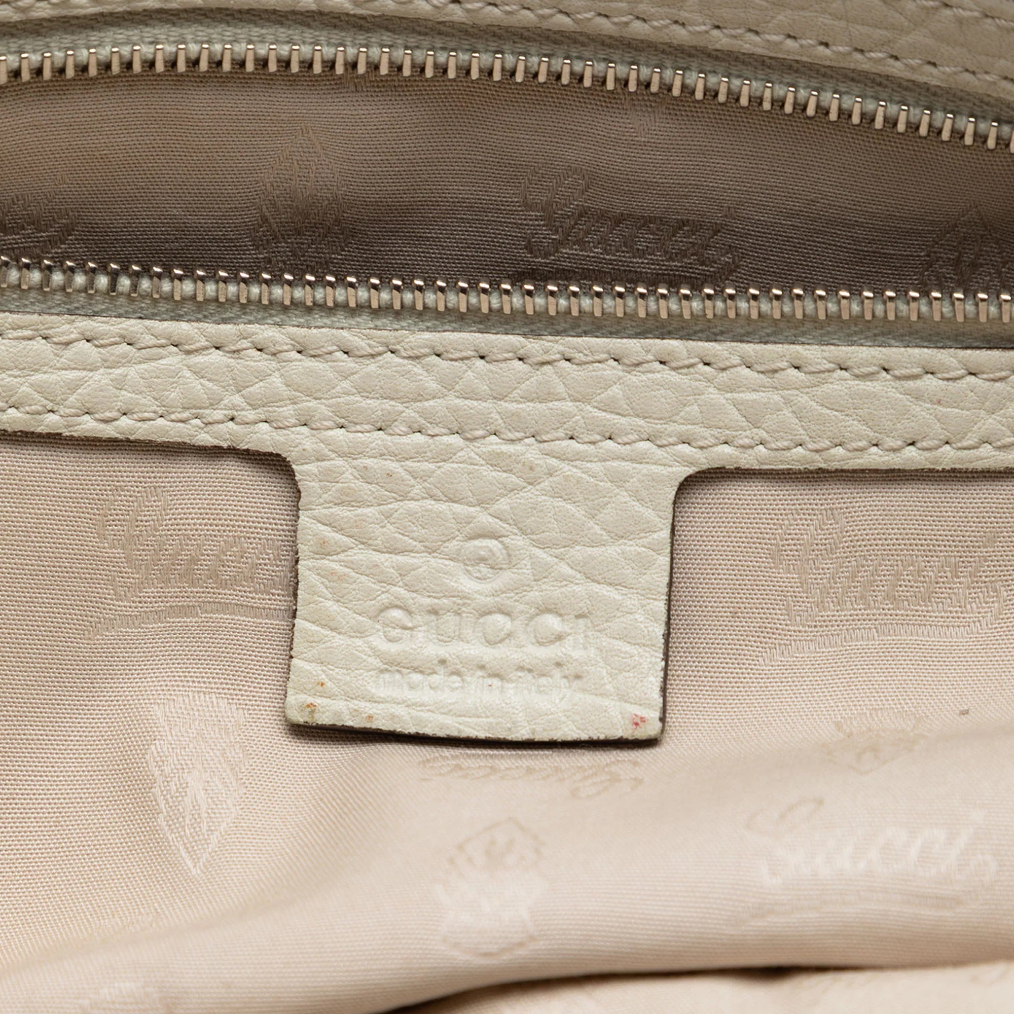 GUCCI GG CANVAS BAMBOO LIBECCIO TOTE BAG IN BEIGE