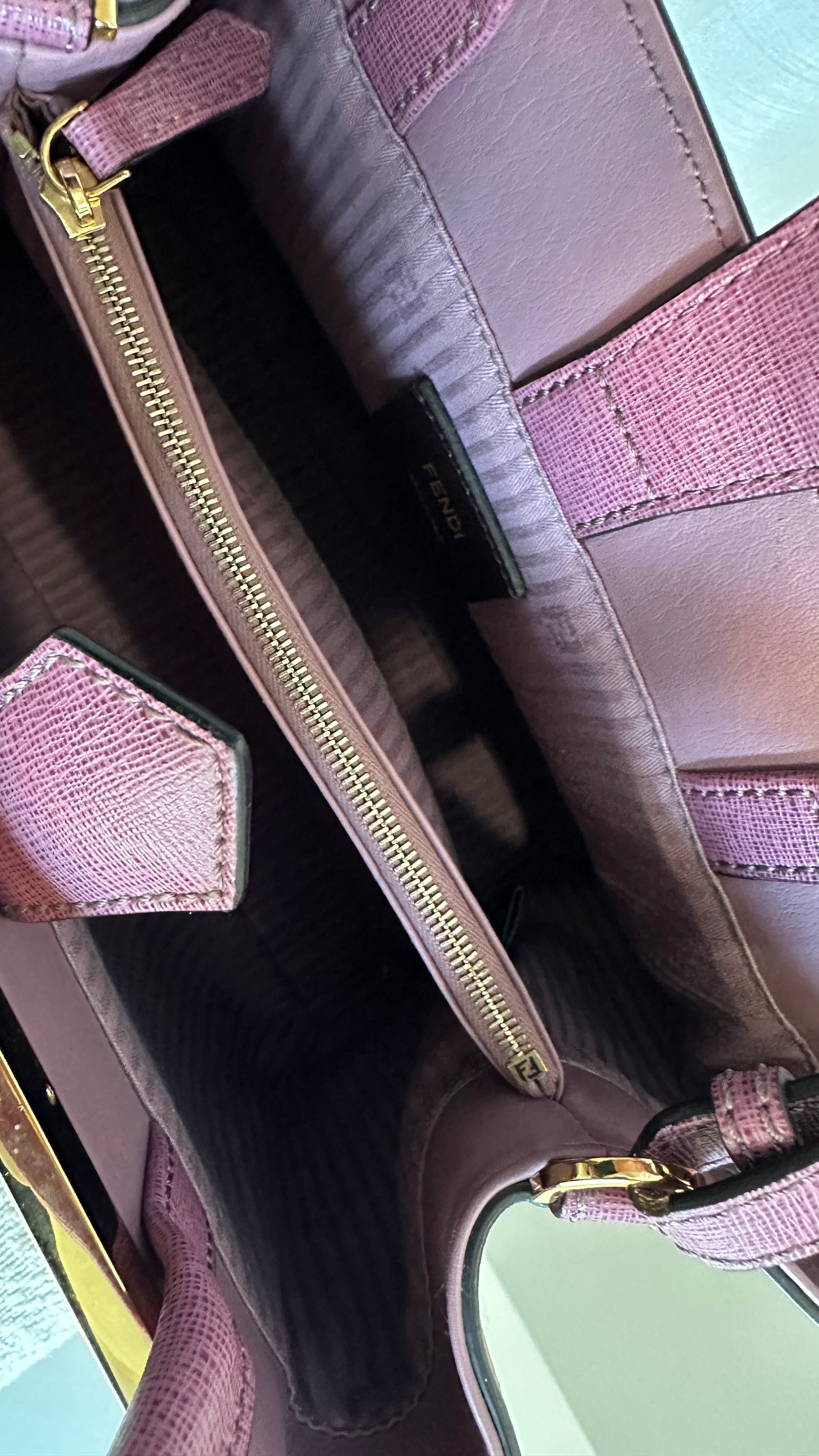 FENDI VITELLO ELITE FLAMINGO PETITE 2 JOURS - IN OLD ROSE