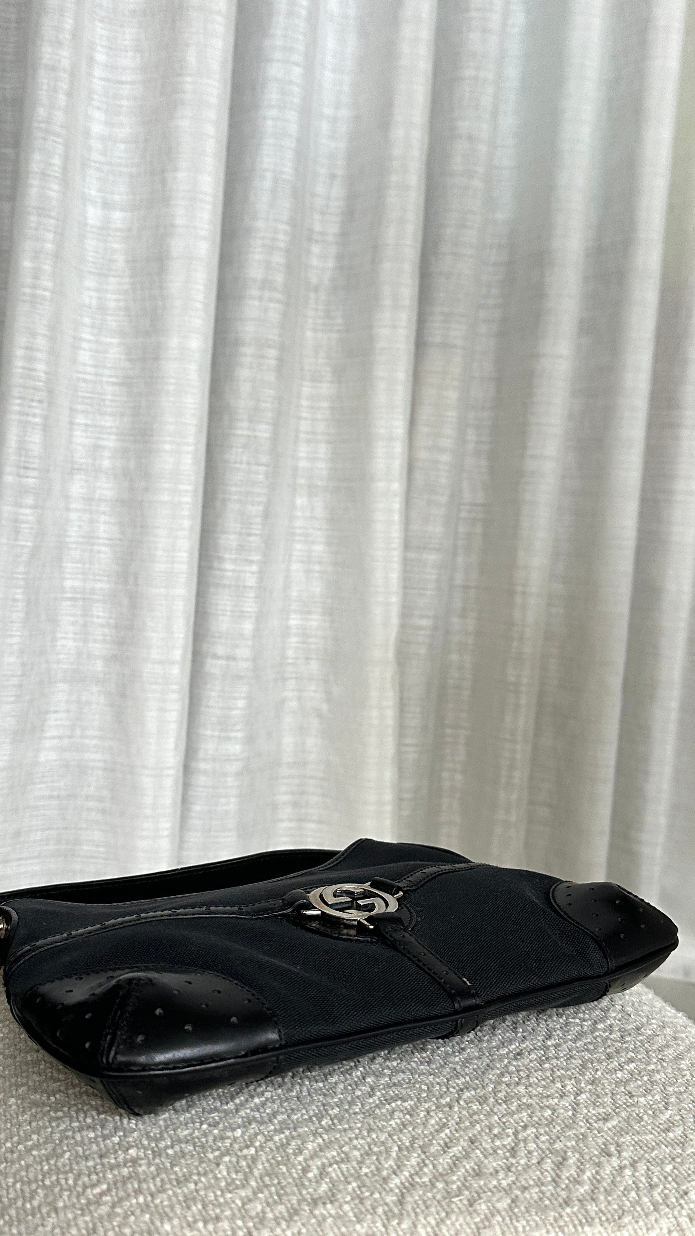 GUCCI REINS CANVAS BAG IN BLACK