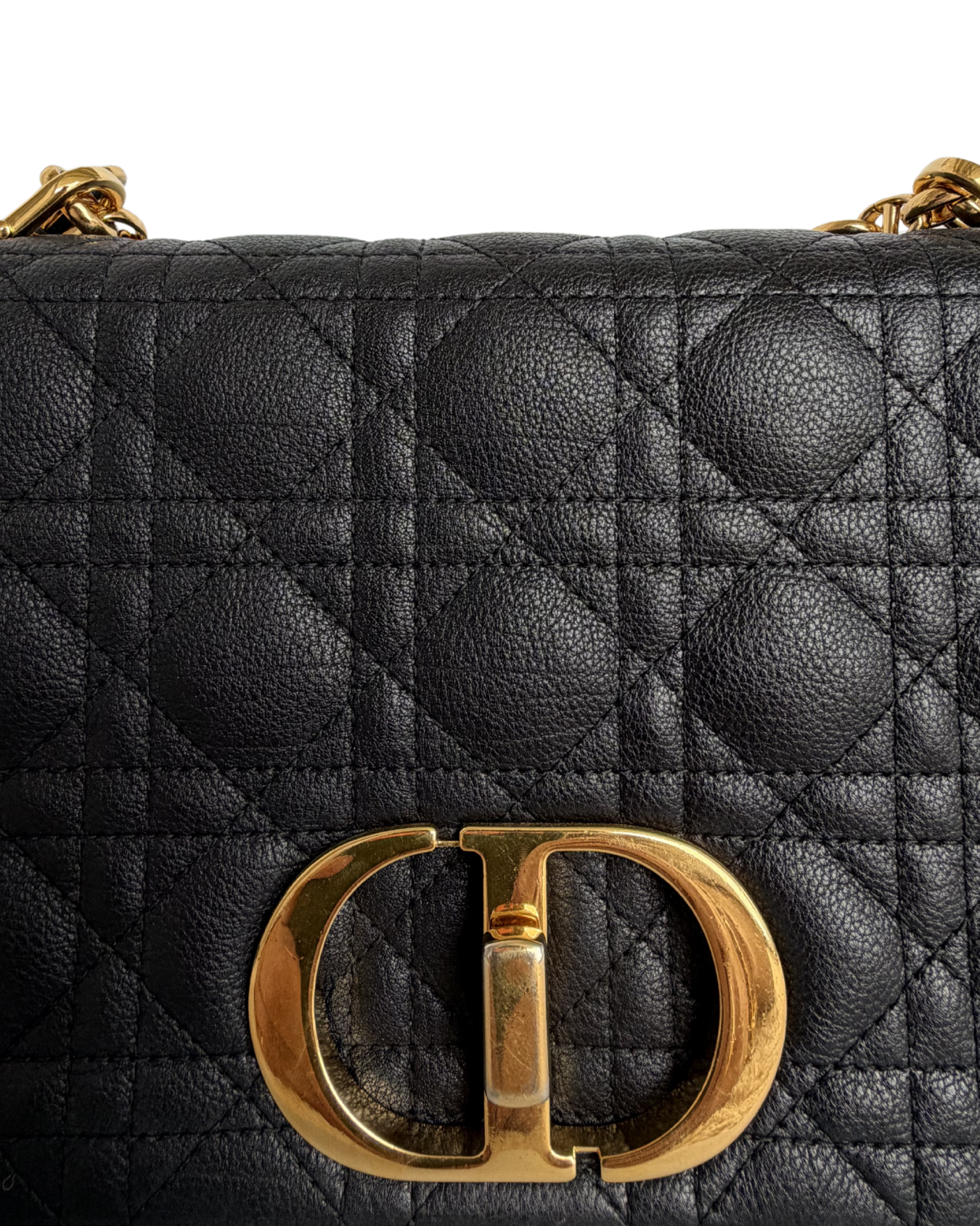 DIOR MEDIUM CARO BAG CANNAGE CALFSKIN IN BLACK
