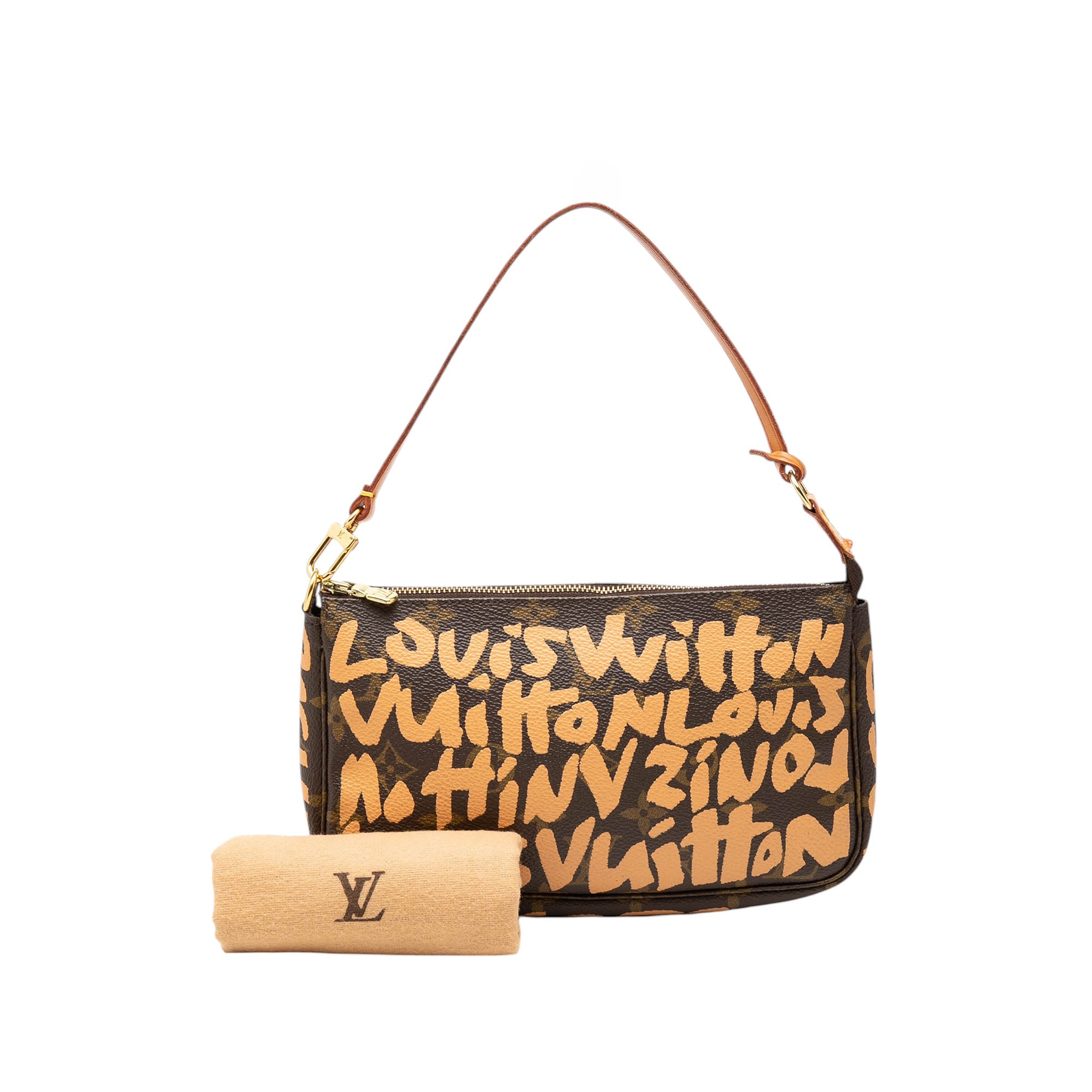 Louis Vuitton Stephen Sprouse Monogram Graffiti Pochette Accessoires Brown