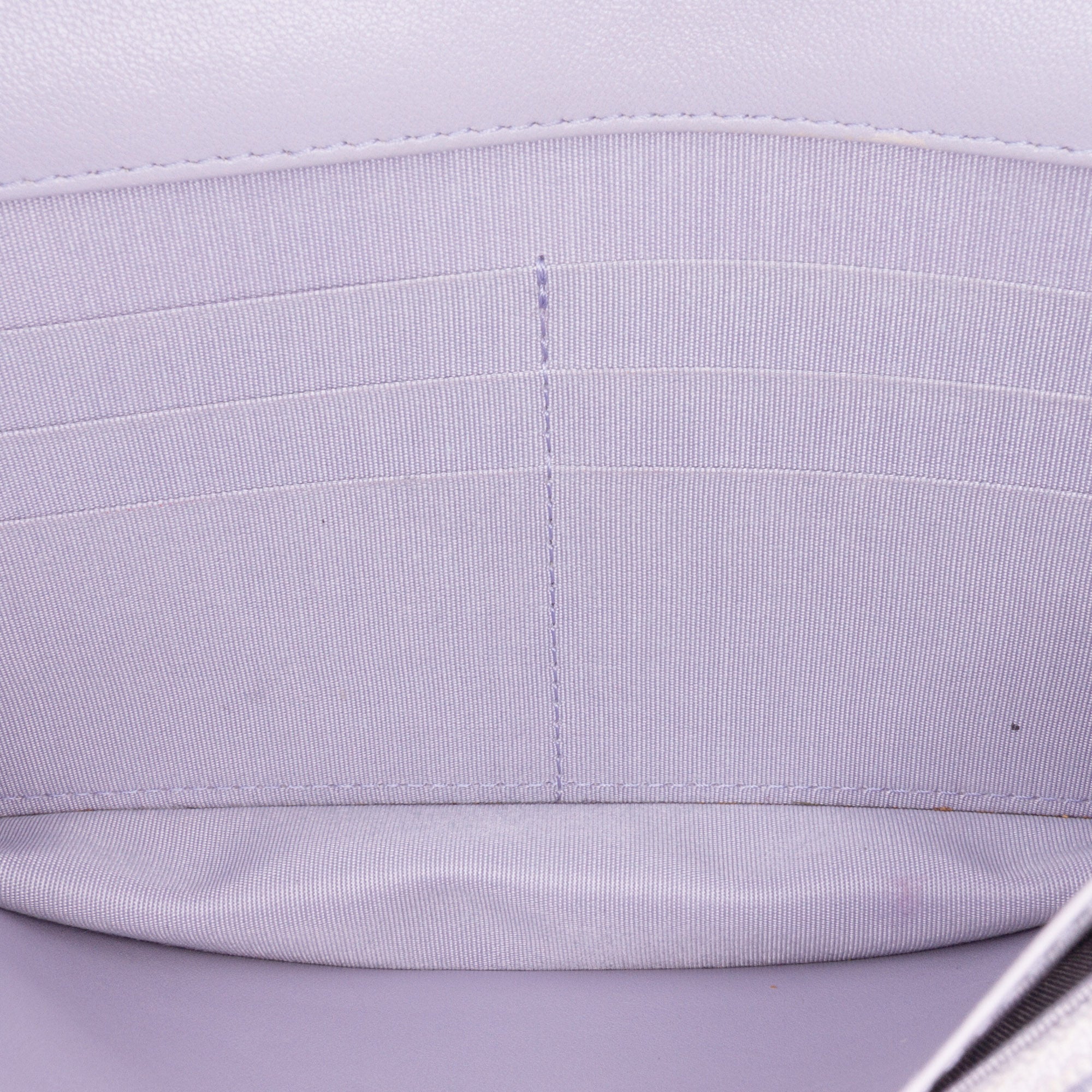 Chanel Quilted Lambskin 19 Wallet on Chain In Purple