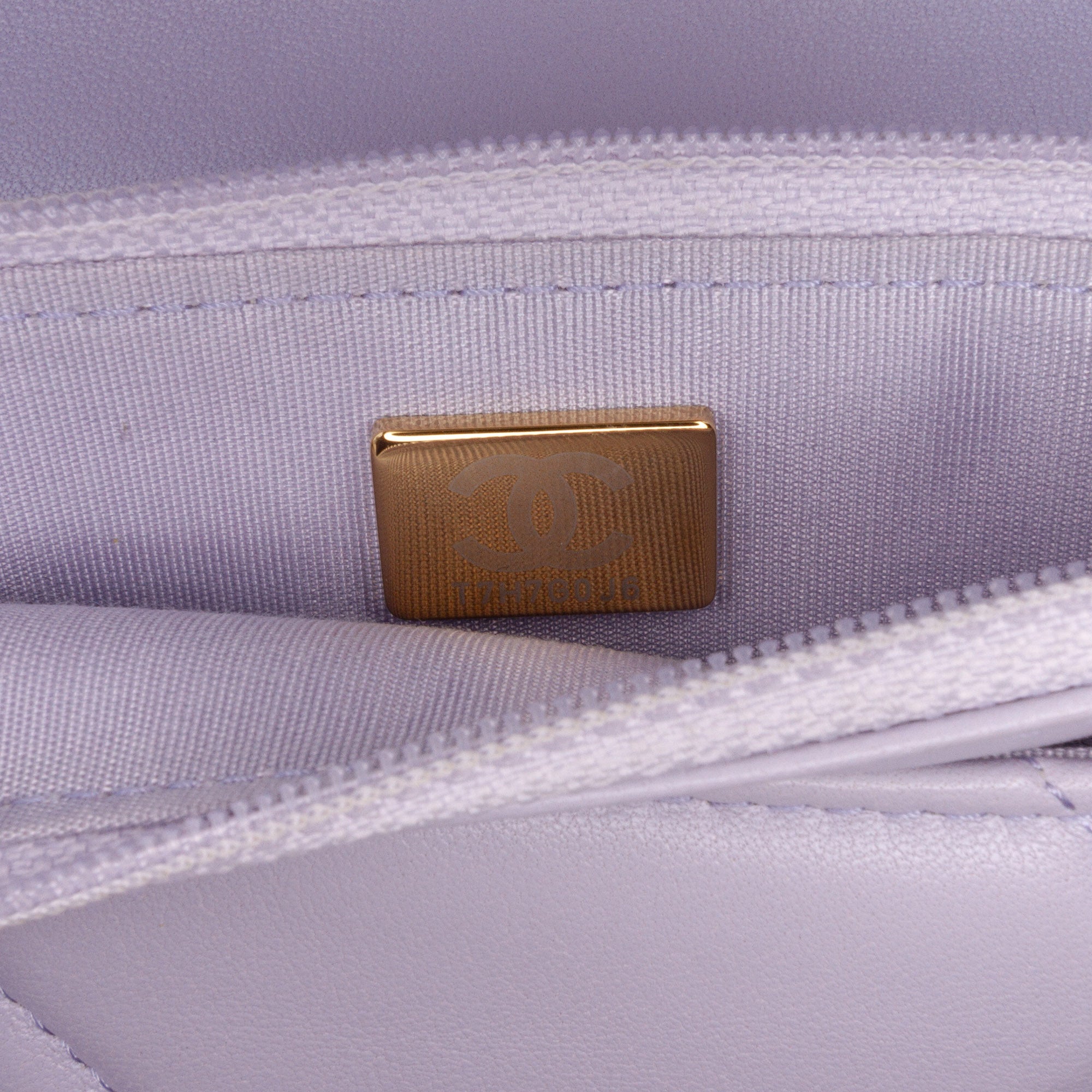 Chanel Quilted Lambskin 19 Wallet on Chain In Purple