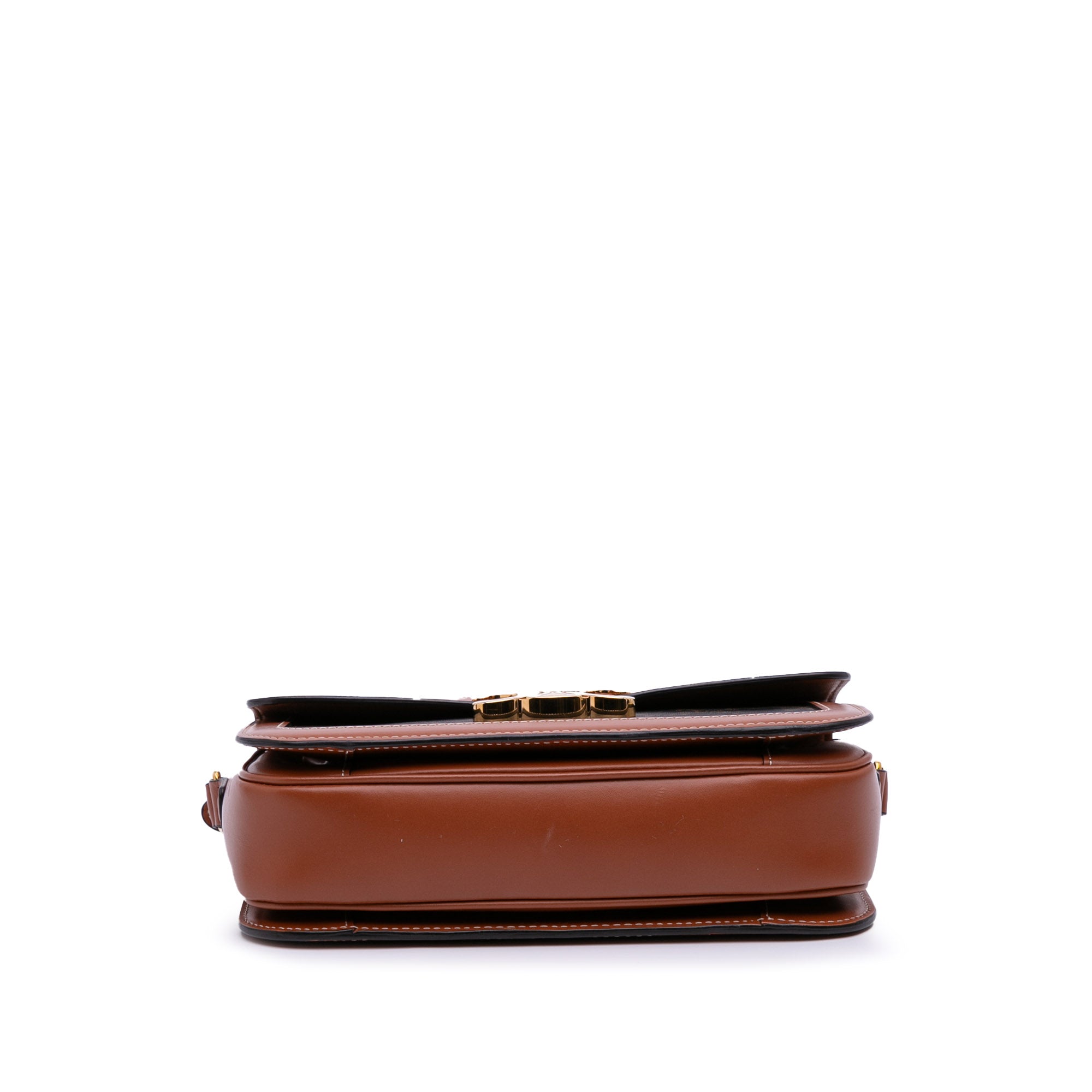 Celine Classique Triomphe Coated Canvas and Calfskin Triomphe Crossbody