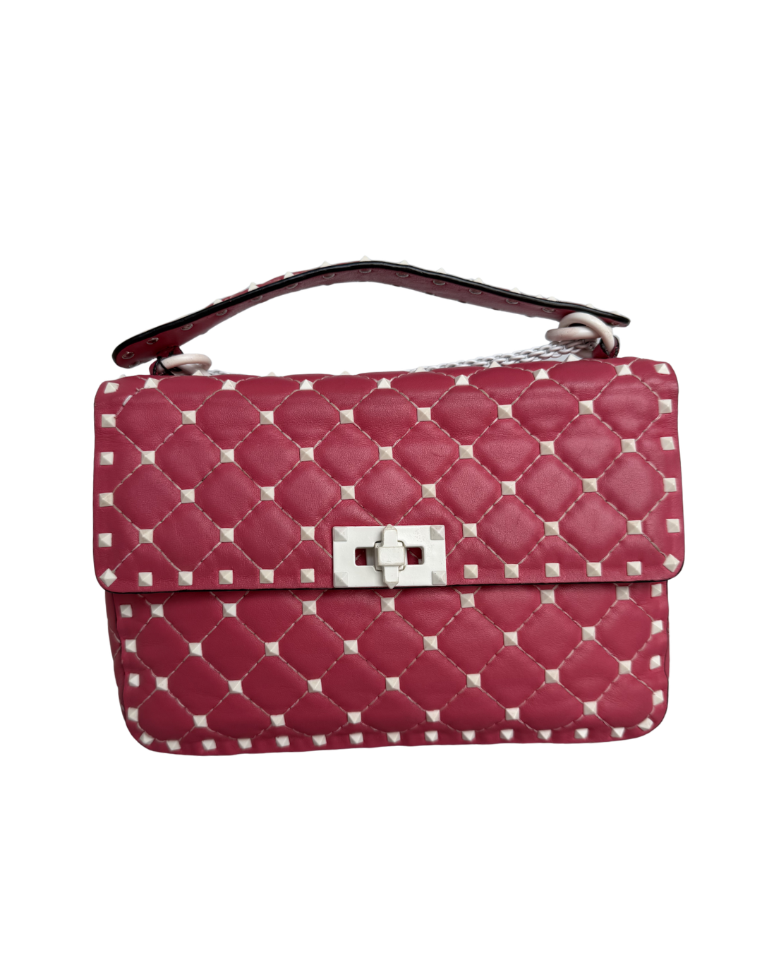 Valentino Garavani Medium Nappa Rockstud Spike Bag In Pink