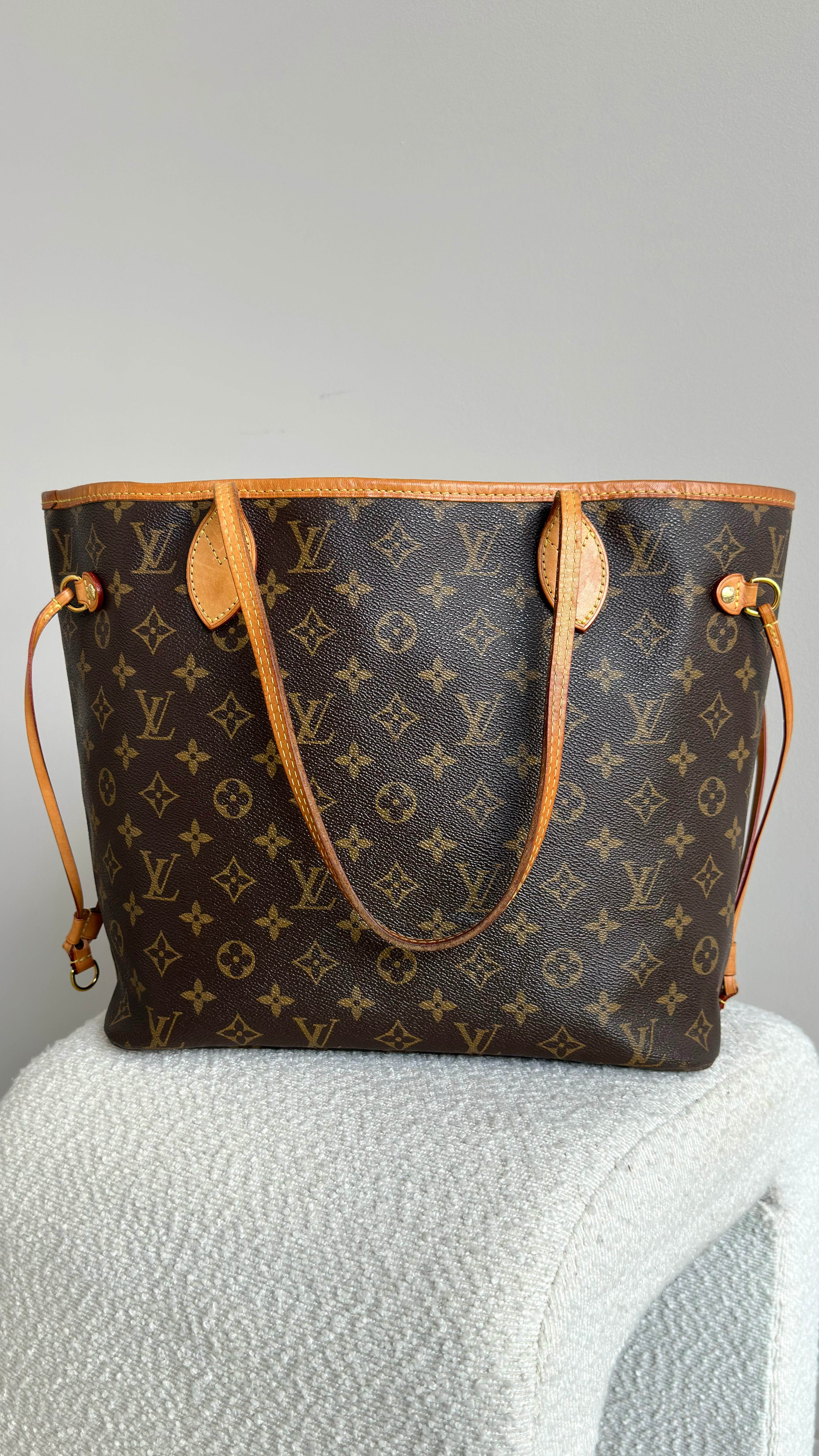 LOUIS VUITTON MONOGRAM NEVERFULL MM IN BROWN