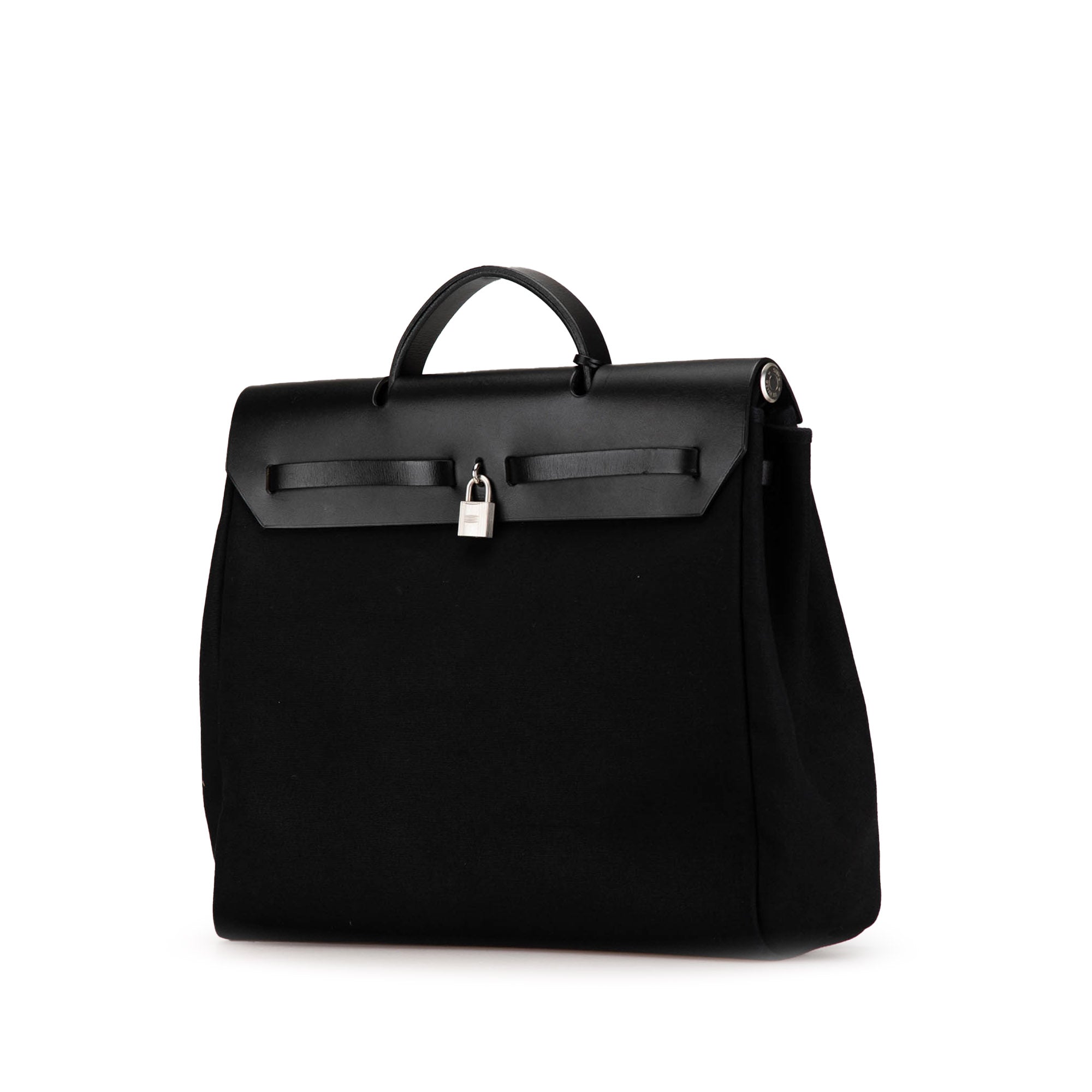 Hermès Toile Herbag 39 In Black