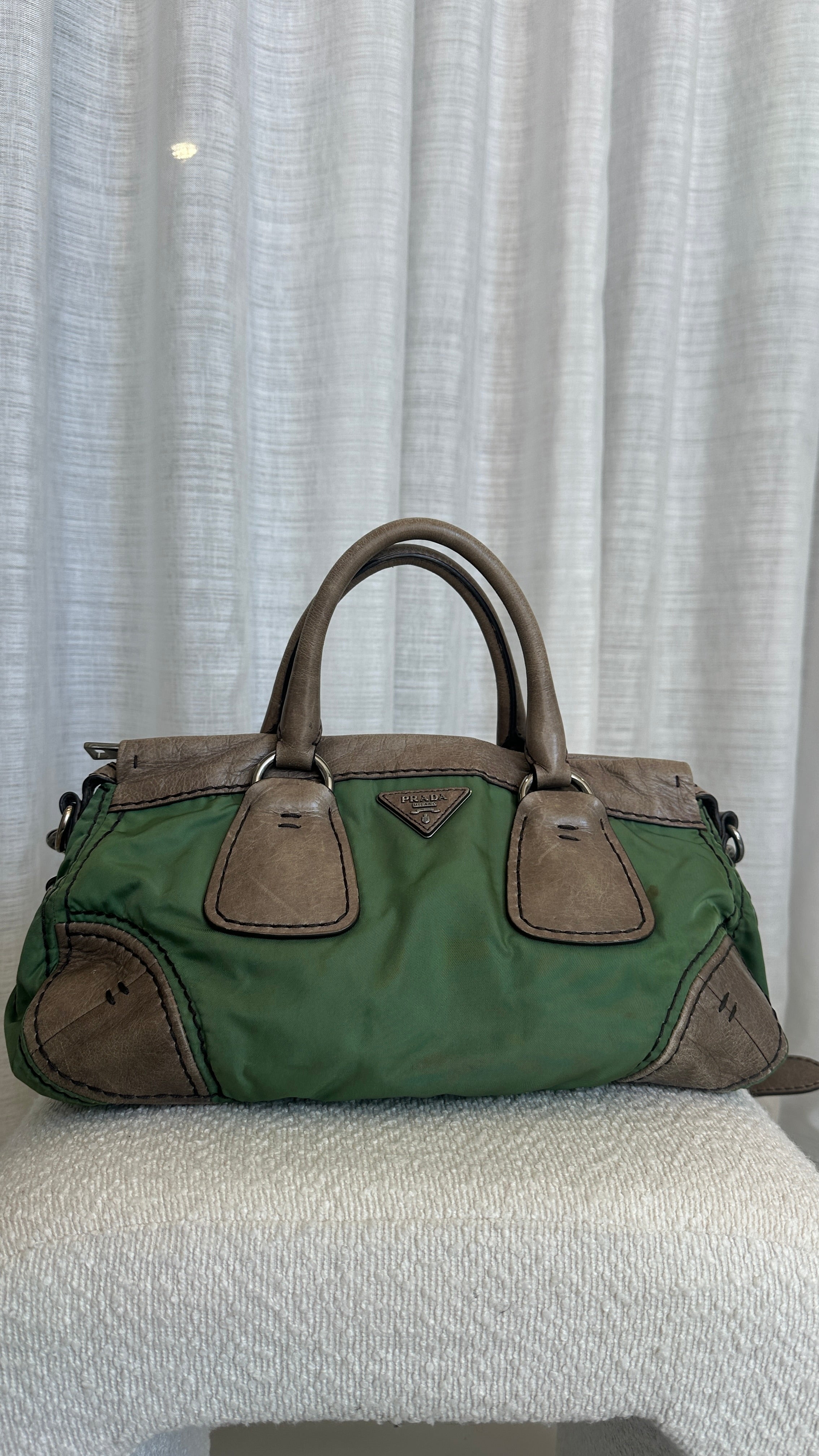 Prada Vintage Nylon and Leather Bag
