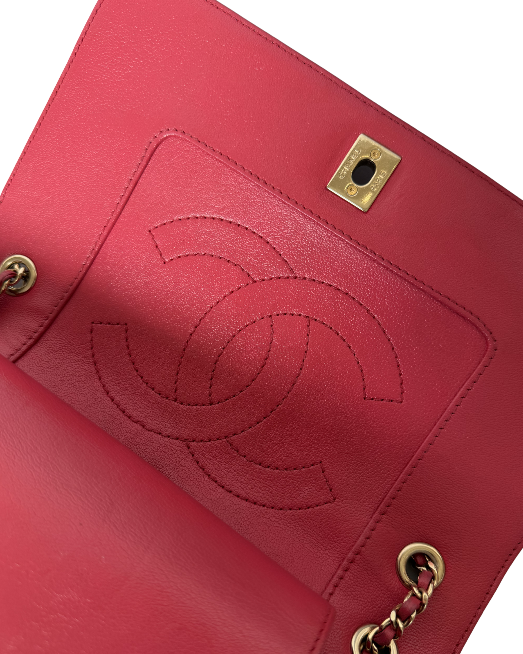CHANEL SMALL MADMOISELLE VINTAGE BAG QUILTED SHEEPSKIN IN PINK