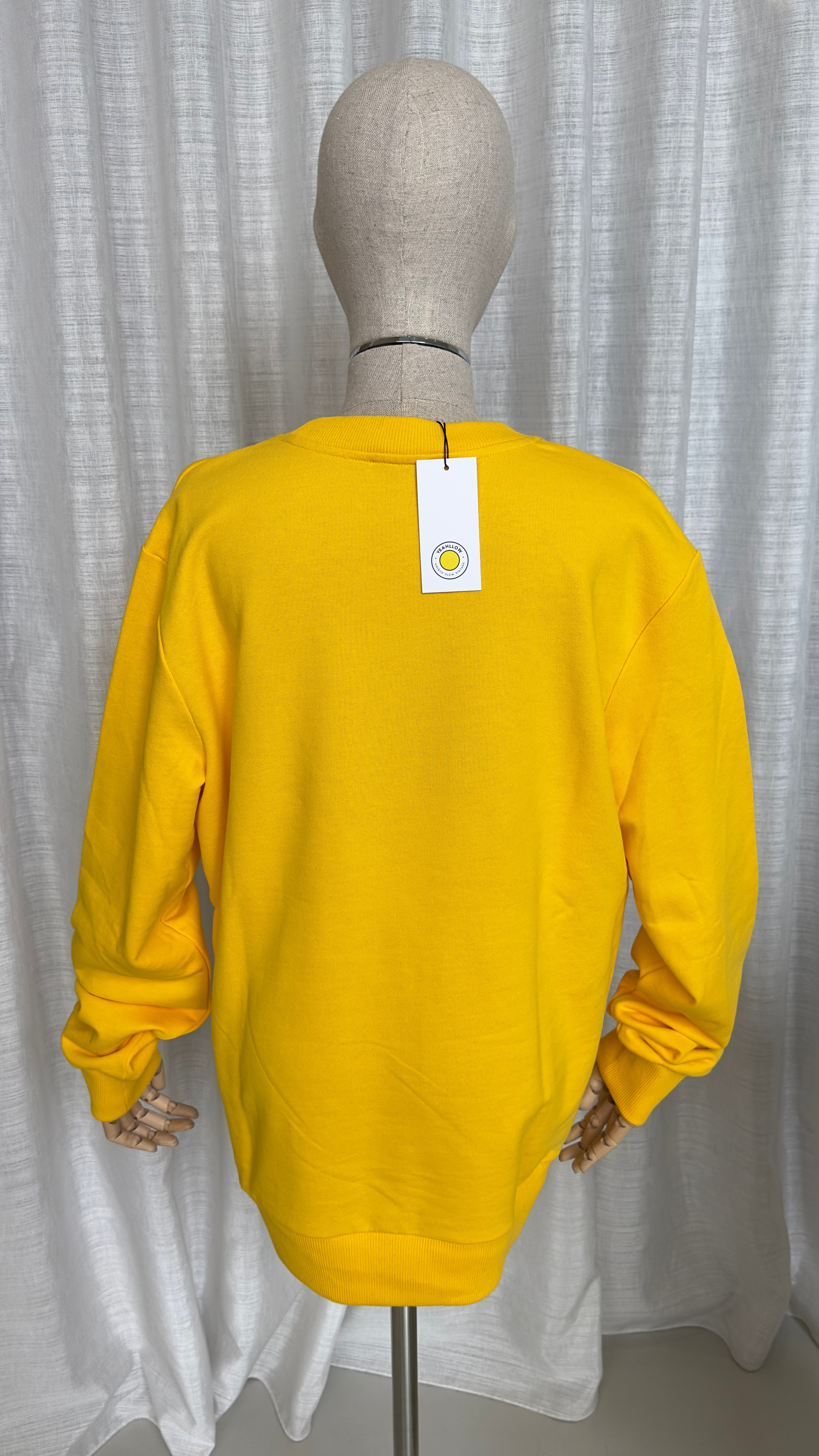 Balmain Crewneck Sweatshirt In Yellow - Size L