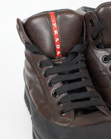 Prada Leather Brown Boots In Brown - Size 43