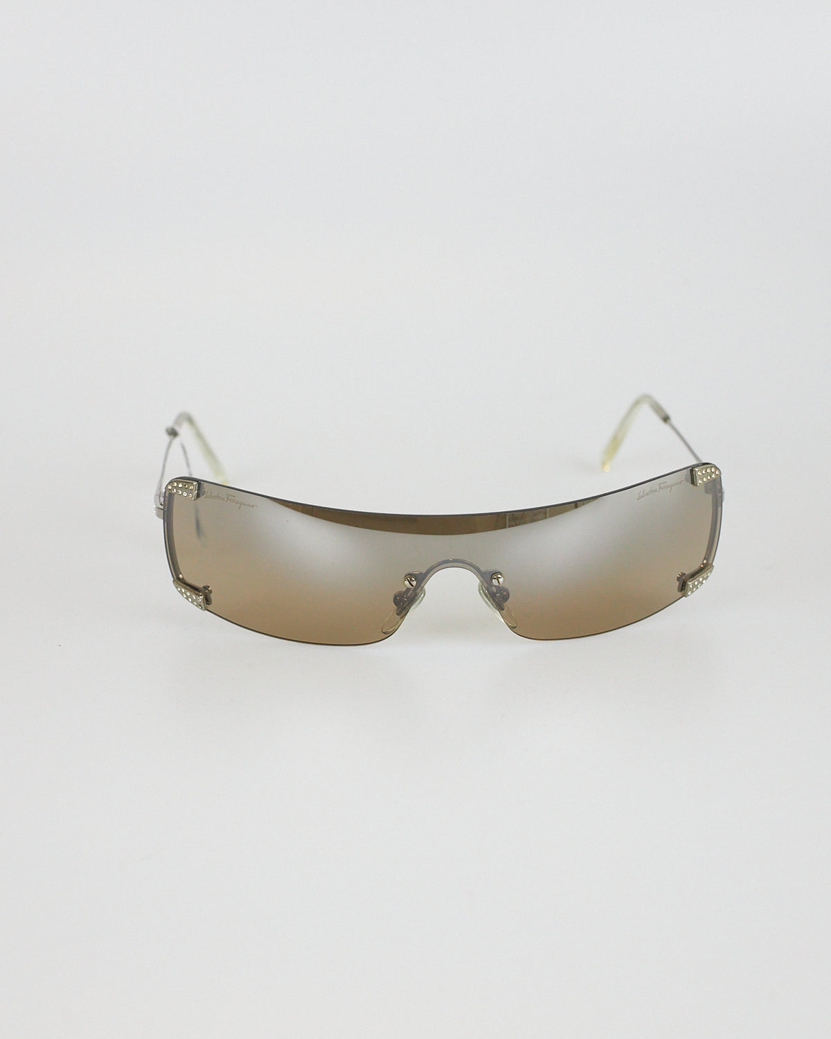 Salvatore Ferragamo Silver Vintage Sunglasses