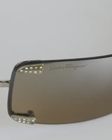 Salvatore Ferragamo Silver Vintage Sunglasses