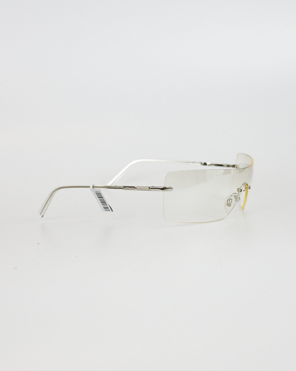 Salvatore Ferragamo Lunettes de soleil vintage transparentes argentées