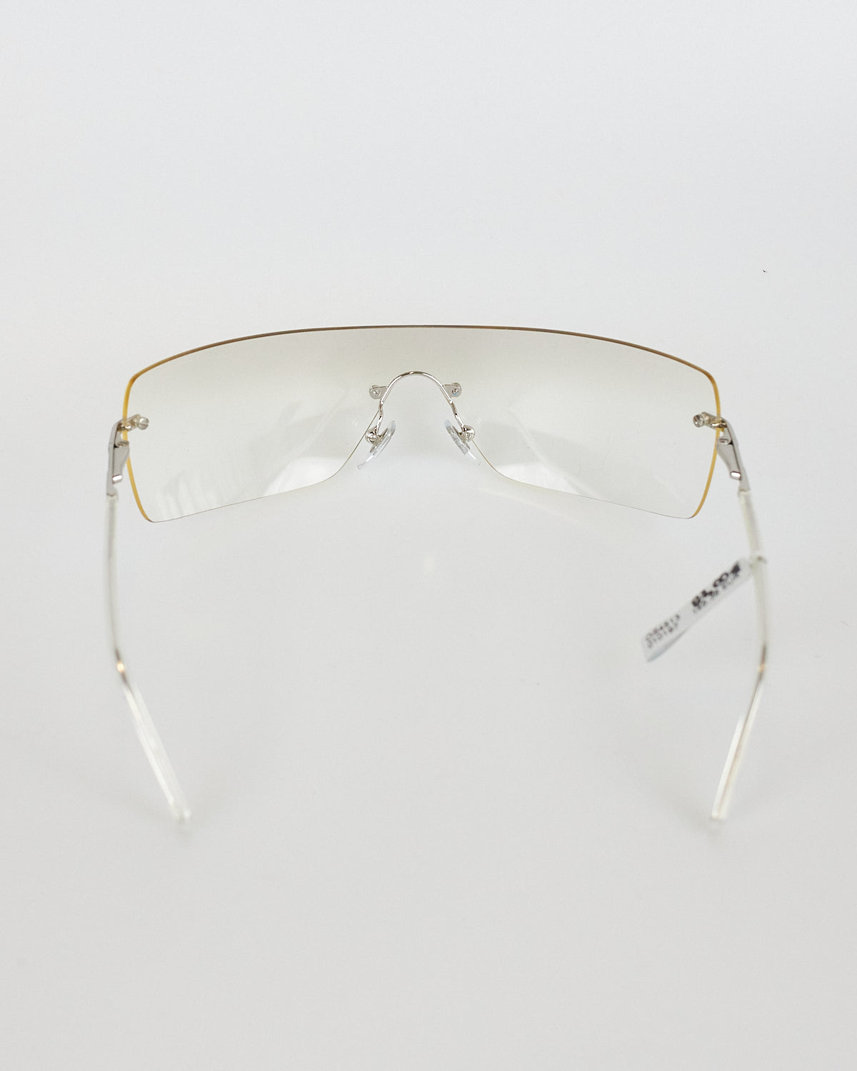 Salvatore Ferragamo Lunettes de soleil vintage transparentes argentées