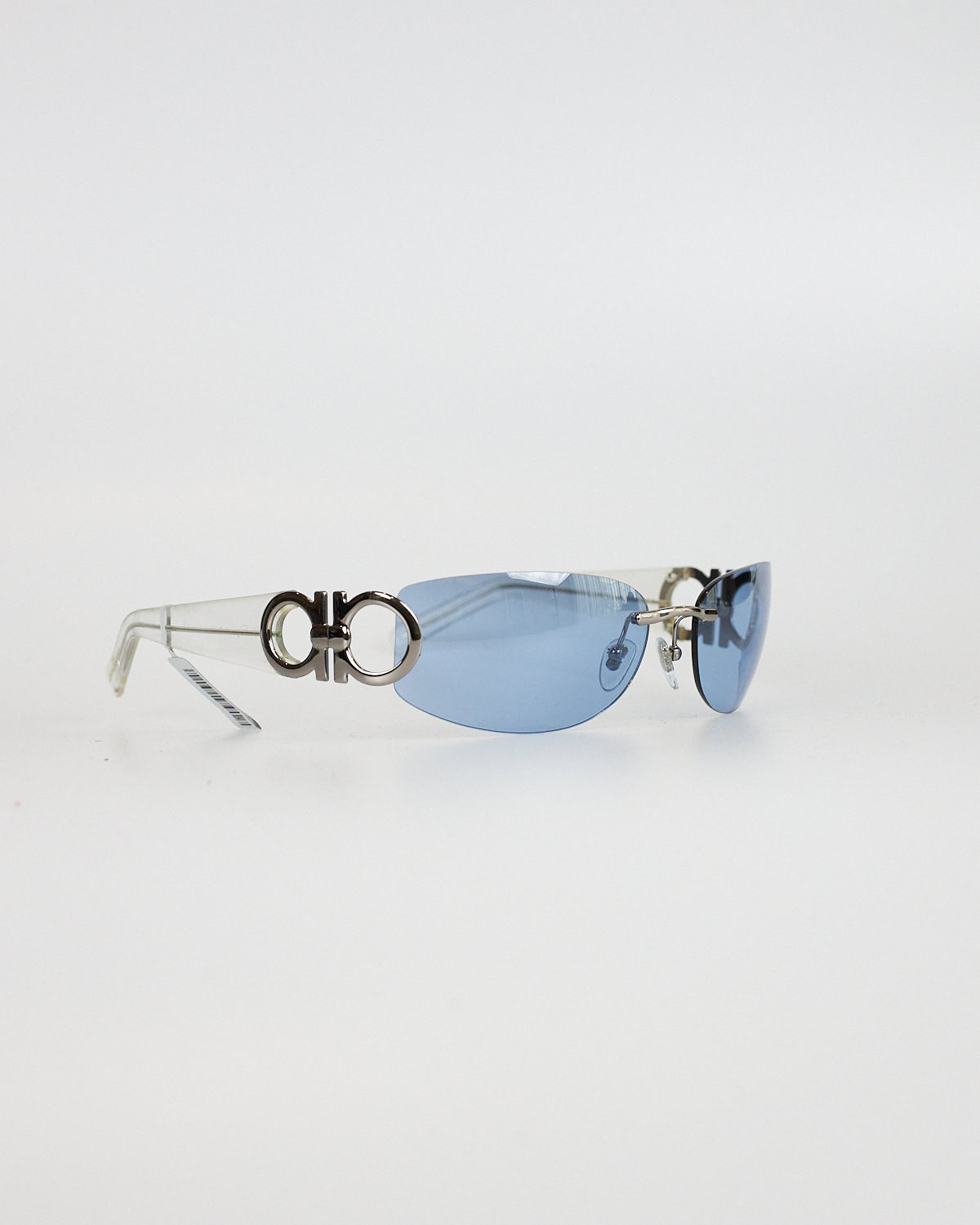 Óculos de sol vintage azul Salvatore Ferragamo