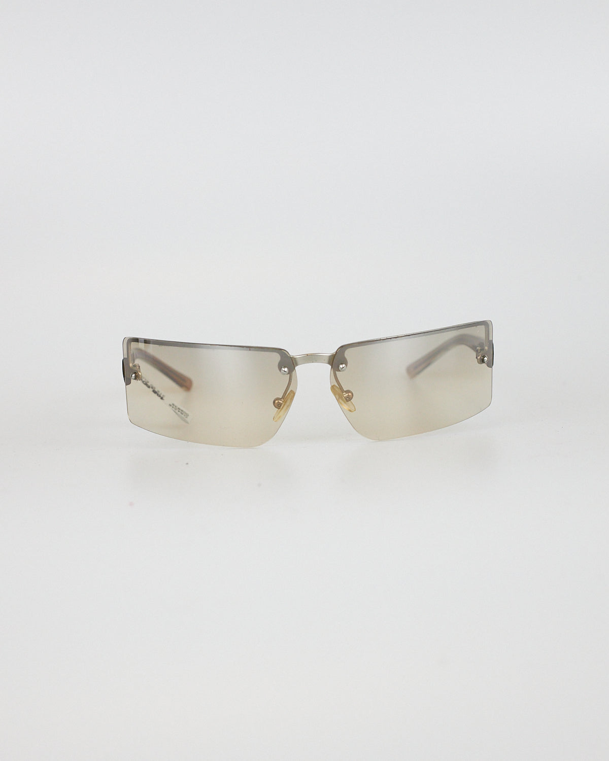 Óculos de sol vintage marrom transparente Prada