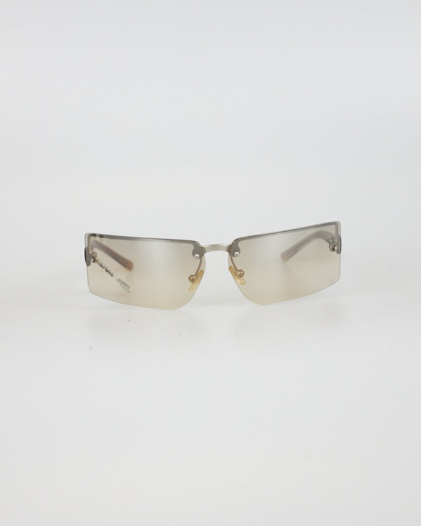 Prada Transparent Brown Vintage Sunglasses