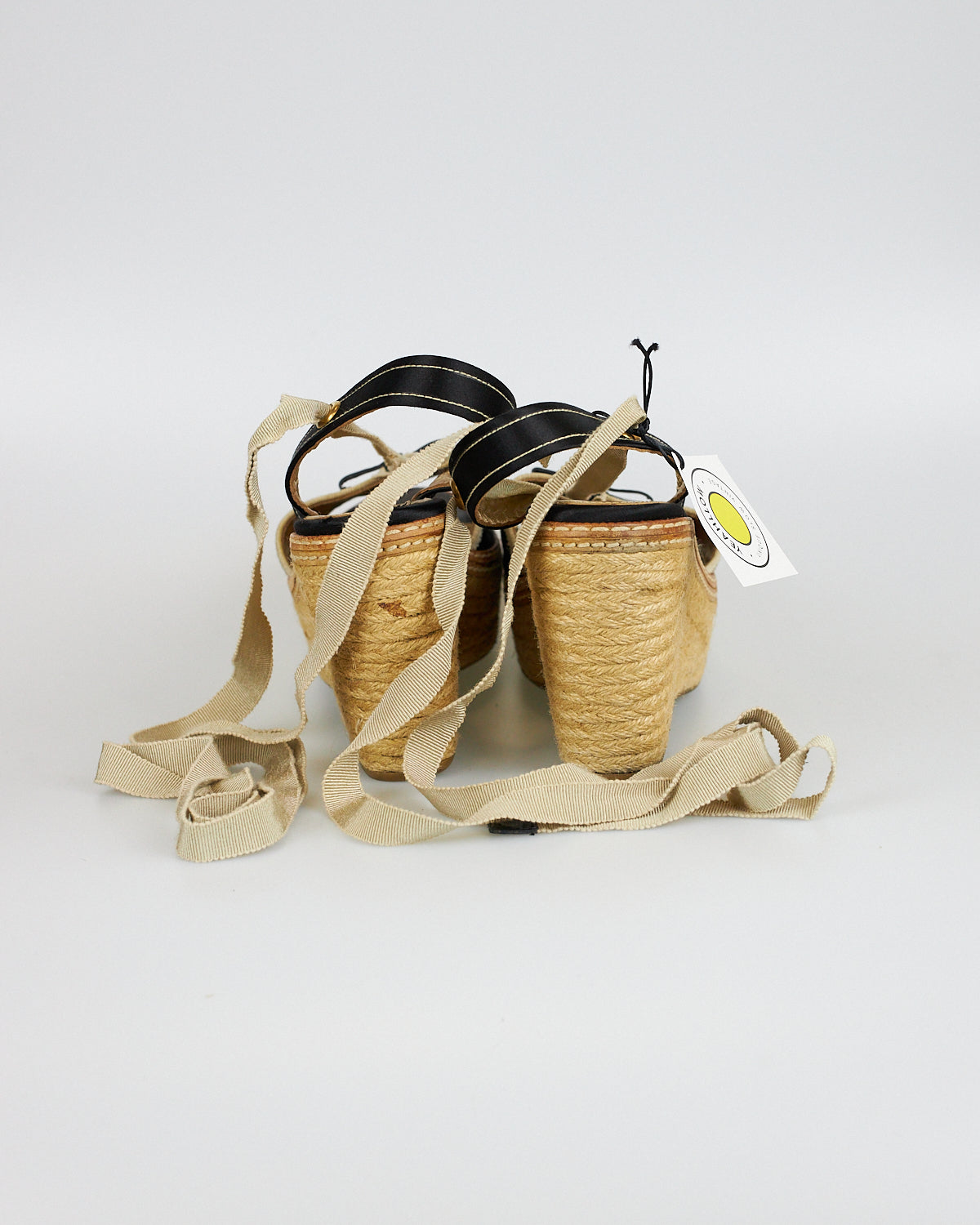 Espadrilles noires à nœud Prada - Taille 38