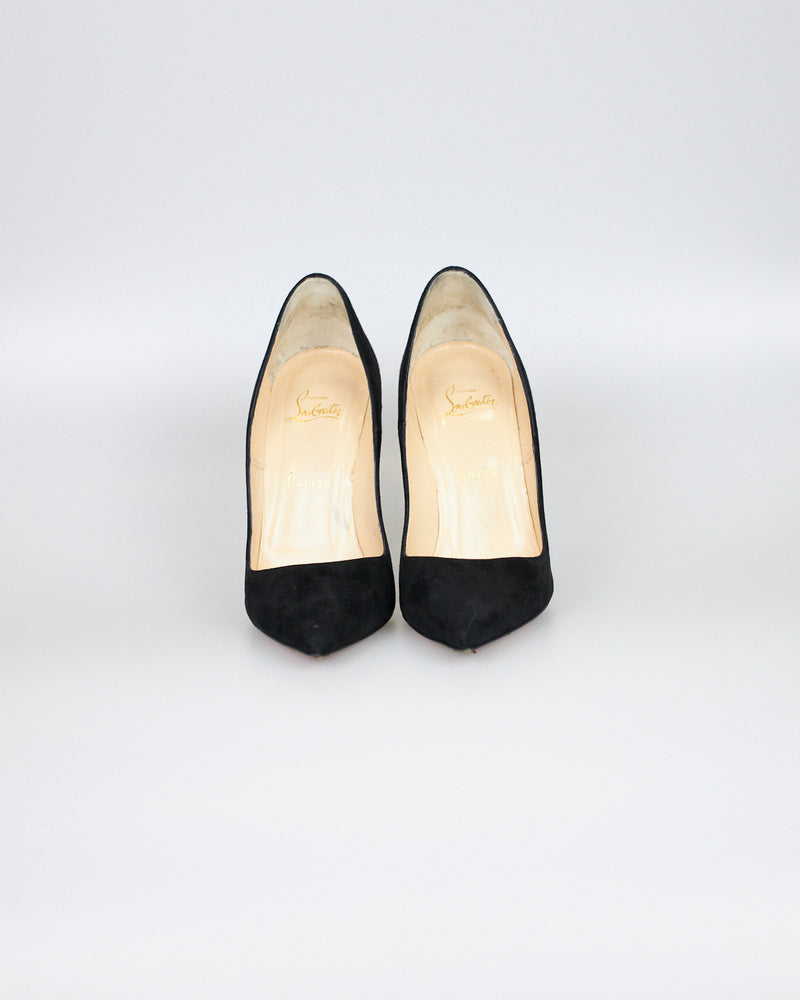 CHRISTIAN LOUBOUTIN Kate 100 Suede Pumps - Size 39