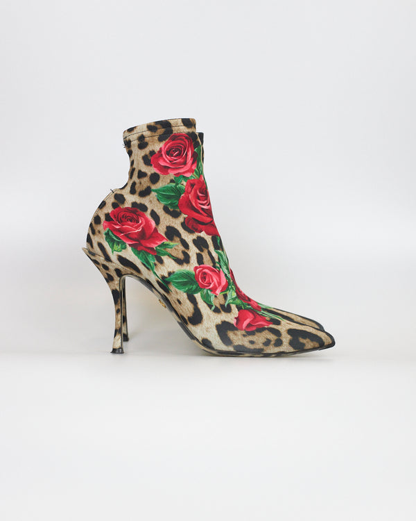 Botas Dolce&amp;Gabbana Leopard Lycra - Tamanho 39