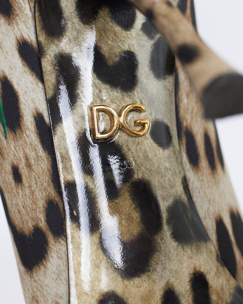 Dolce&Gabbana Leopard Lycra Boots - Size 39