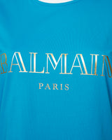 Blusa Balmain Logo Azul