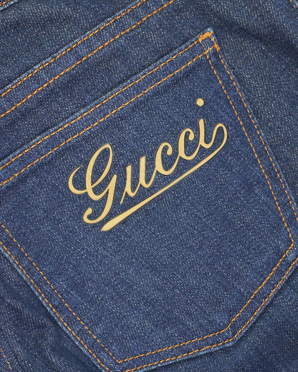 Gucci Jean GG en denim bleu