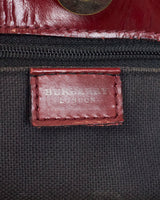 Burberry Vintage Handbag With Red Strap