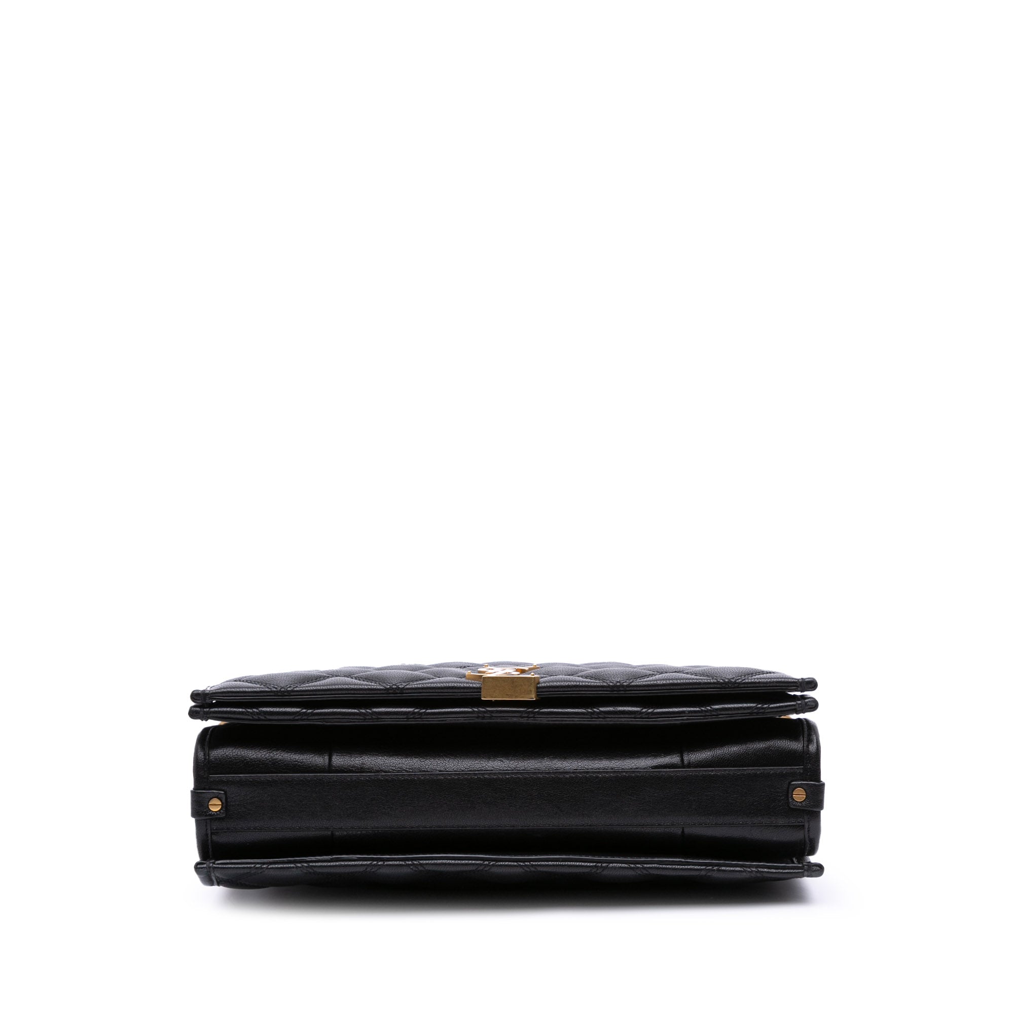 Saint Laurent Small Quilted Lambskin Becky Chain Shoulder Bag In Black