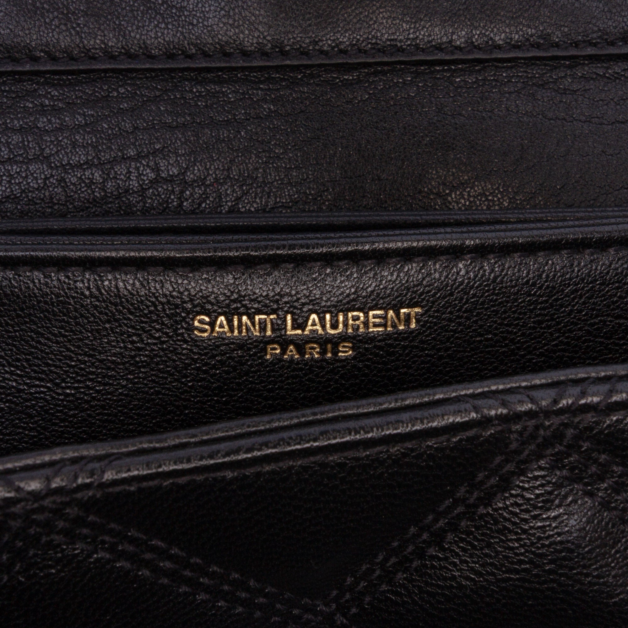 Saint Laurent Small Quilted Lambskin Becky Chain Shoulder Bag In Black