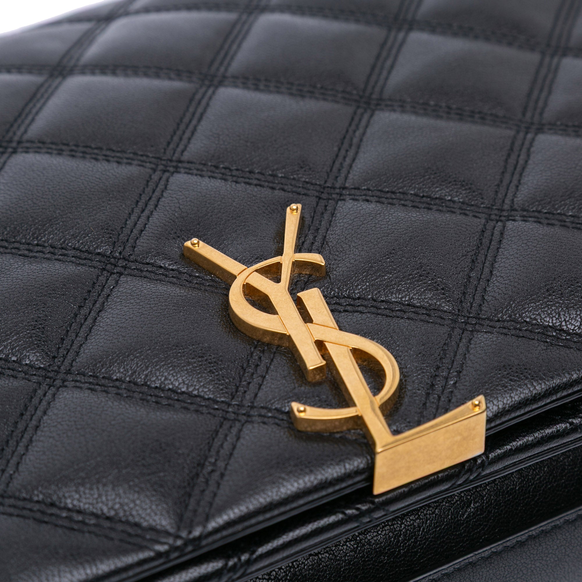 Saint Laurent Small Quilted Lambskin Becky Chain Shoulder Bag In Black
