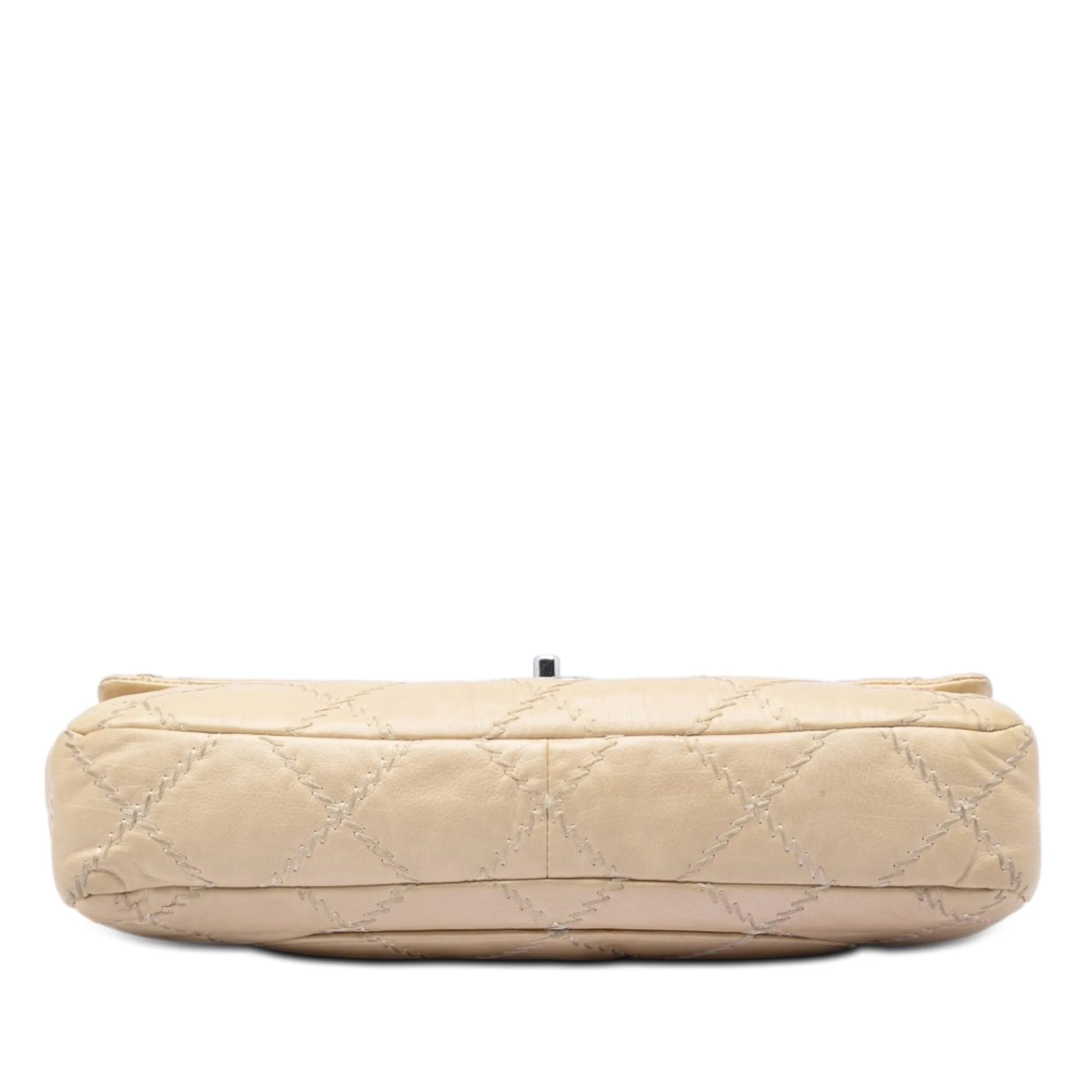 CHANEL QUILTED LAMBSKIN ULTIMATE STITCH FLAP BAG IN BEIGE