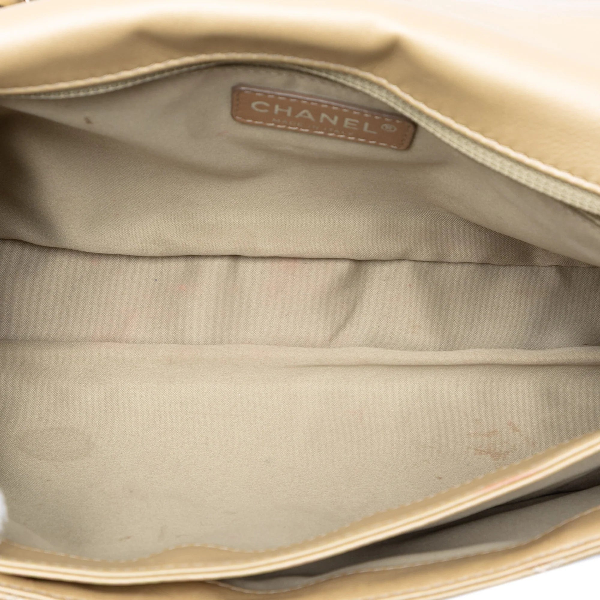 CHANEL QUILTED LAMBSKIN ULTIMATE STITCH FLAP BAG IN BEIGE