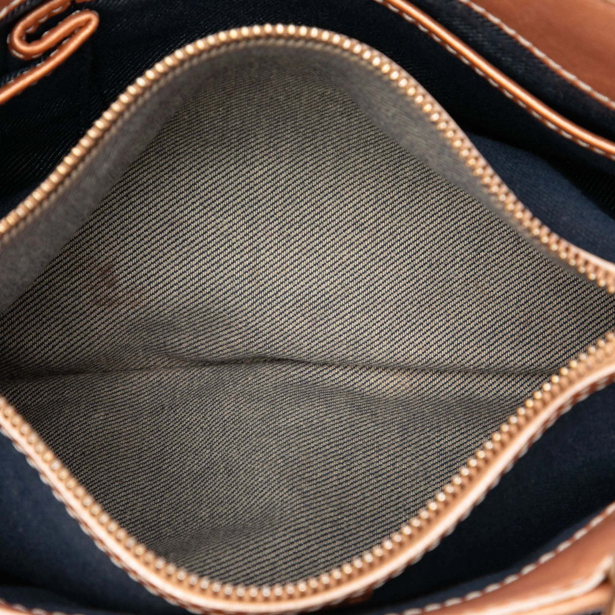 CELINE MACADAM DENIM HANDBAG IN BLUE