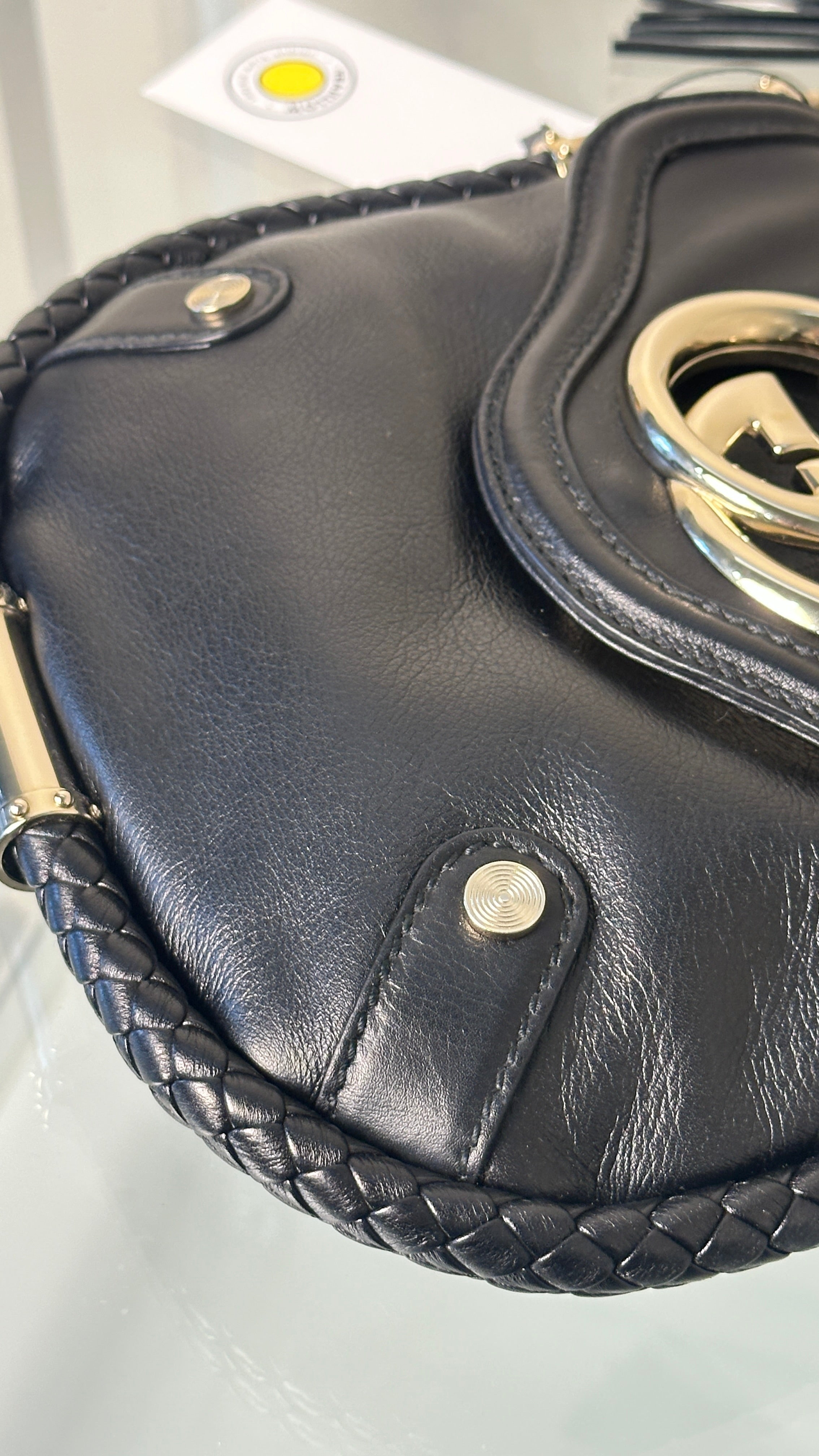 GUCCI BRITT TASSEL HANDBAG IN BLACK