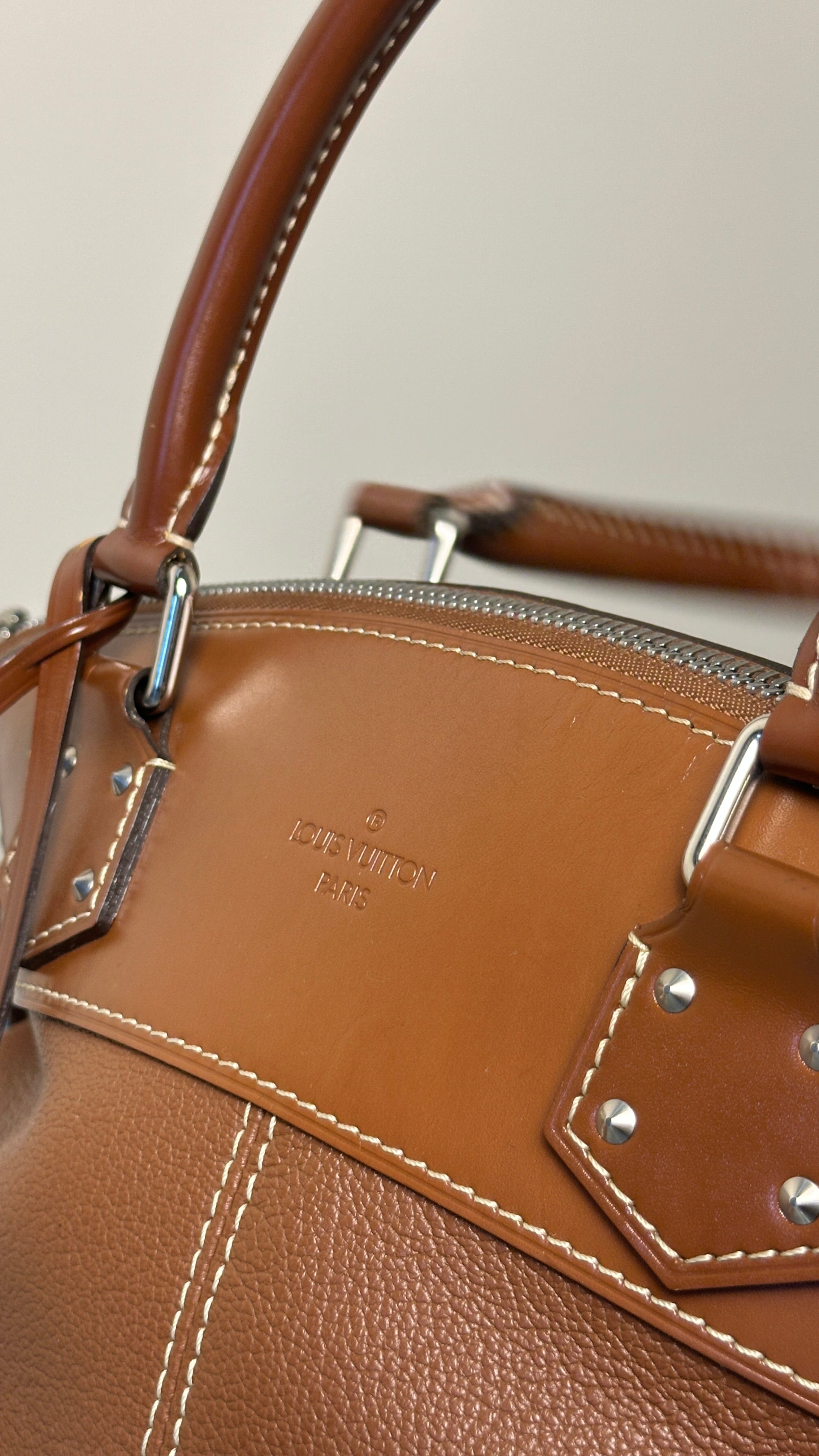 LOUIS VUITTON SIENNE SUHALI LEATHER PM BAG IN BROWN