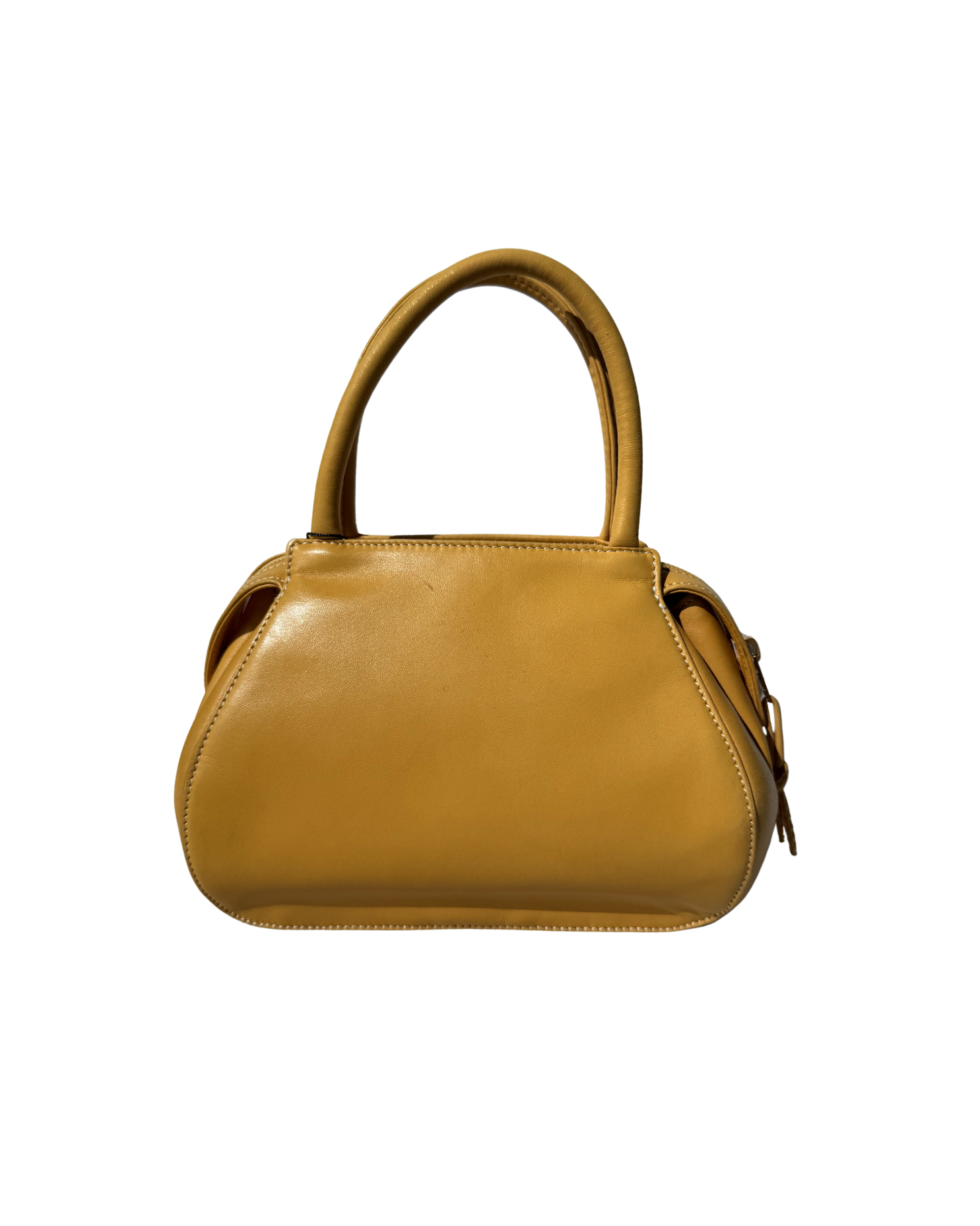 Loewe Anagram Vintage Leather Handbag In Yellow