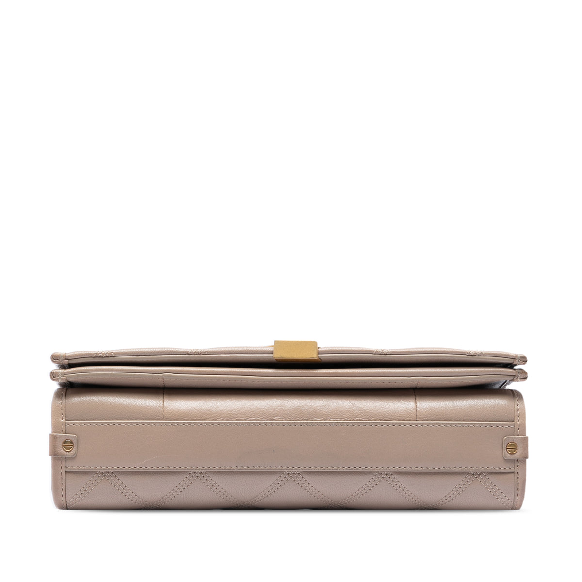 Saint Laurent Mini Quilted Lambskin Becky Chain Shoulder Bag Brown