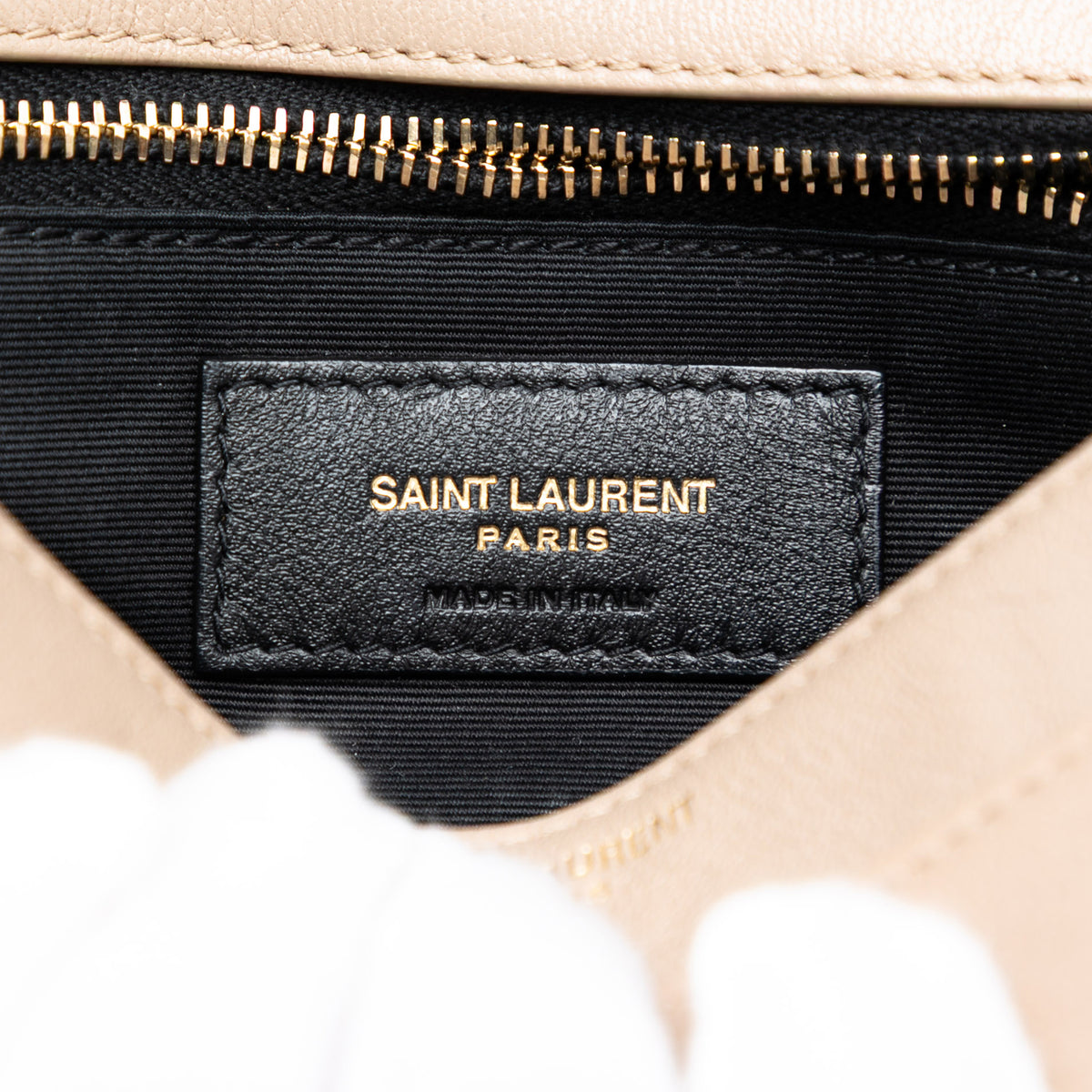 Saint Laurent Mini Quilted Lambskin Becky Chain Shoulder Bag Brown