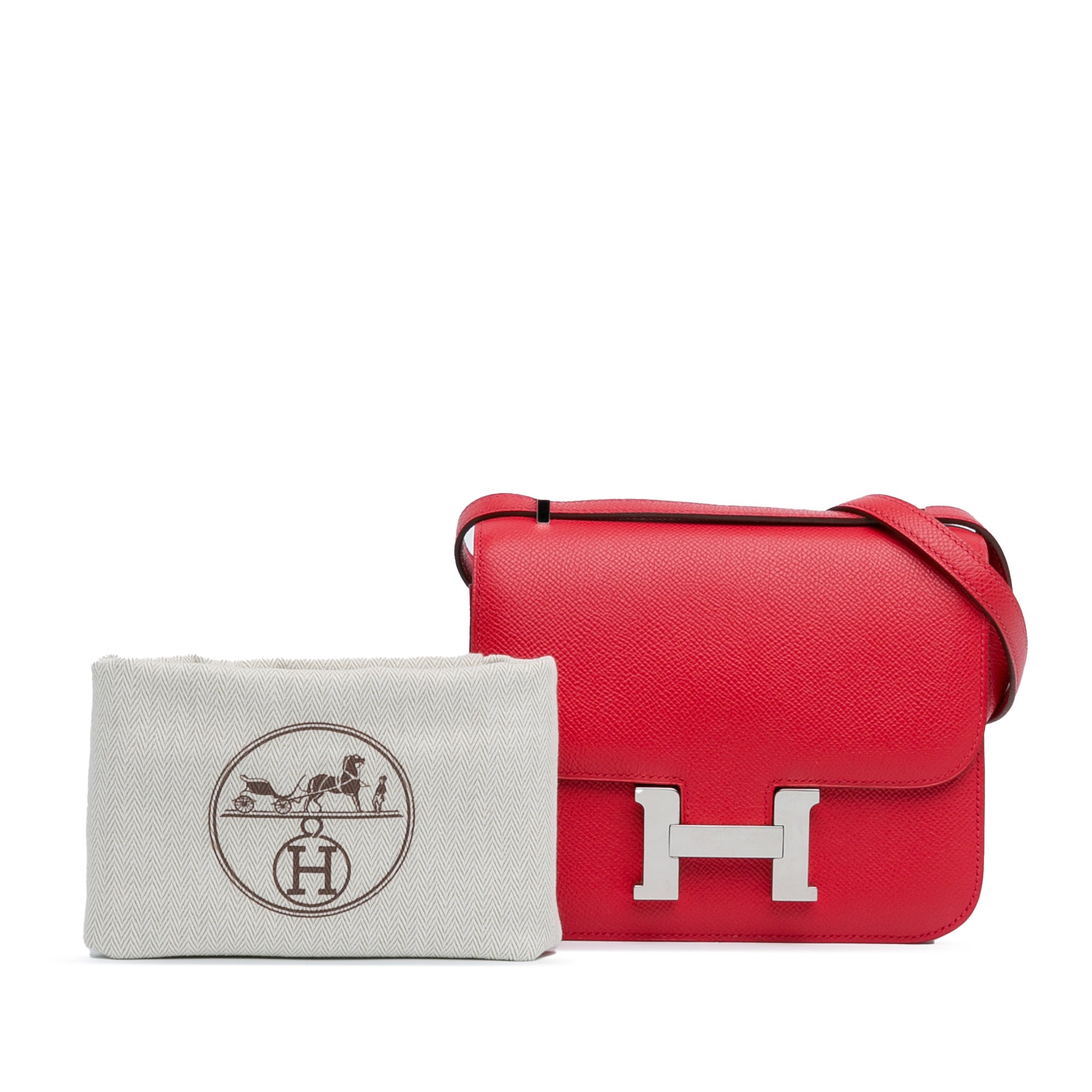 Hermès Mini Epsom Constance 18 In Red