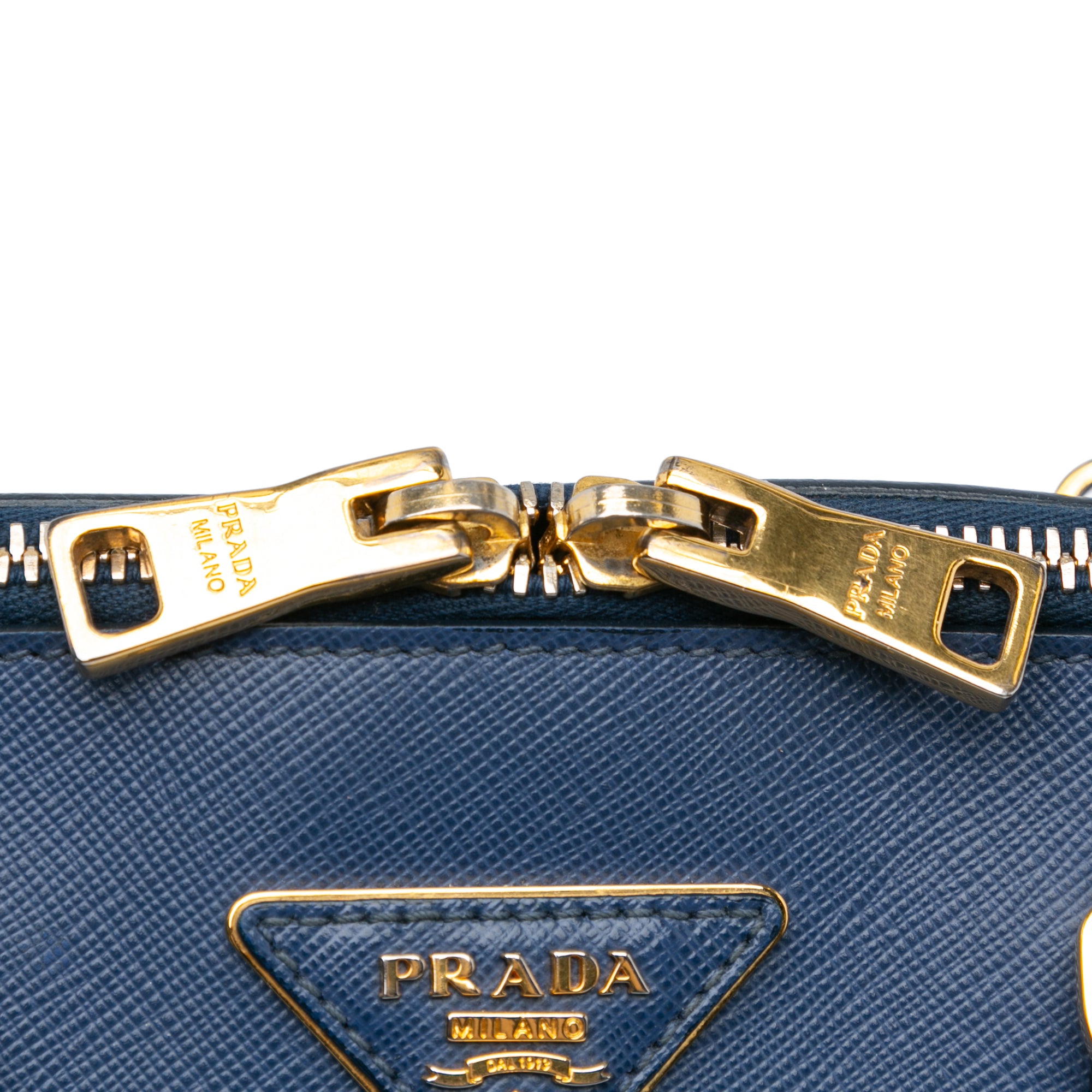 Prada Medium Saffiano Lux Promenade Satchel In Blue