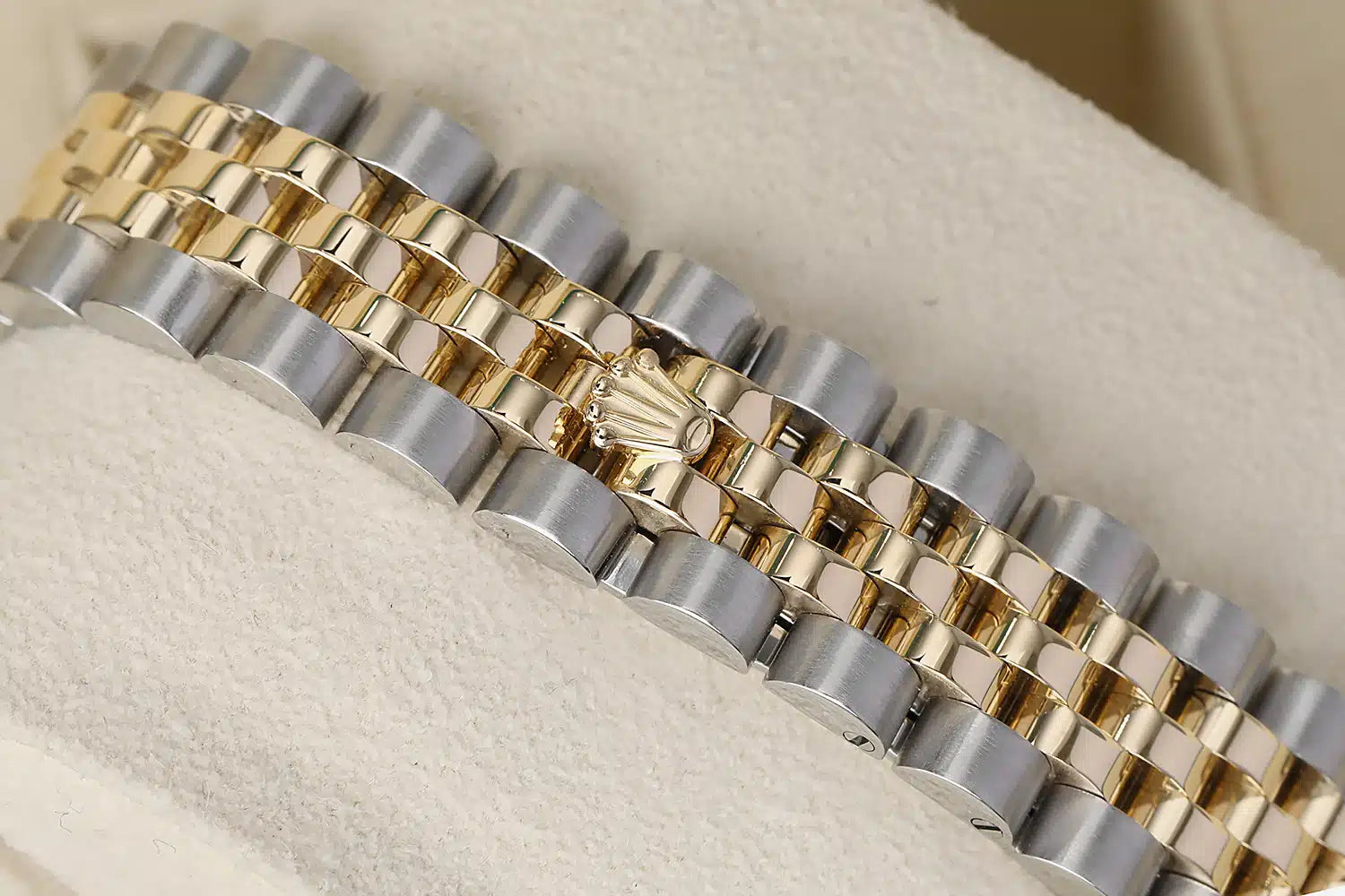 Rolex Datejust 31mm Steel & Yellow Gold Watch Black Diamond Dial Jubilee Band