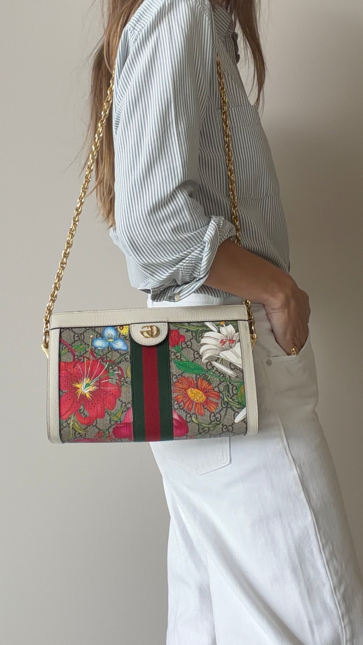 Gucci Ophidia Chain Shoulder Bag Specail Edition Floral